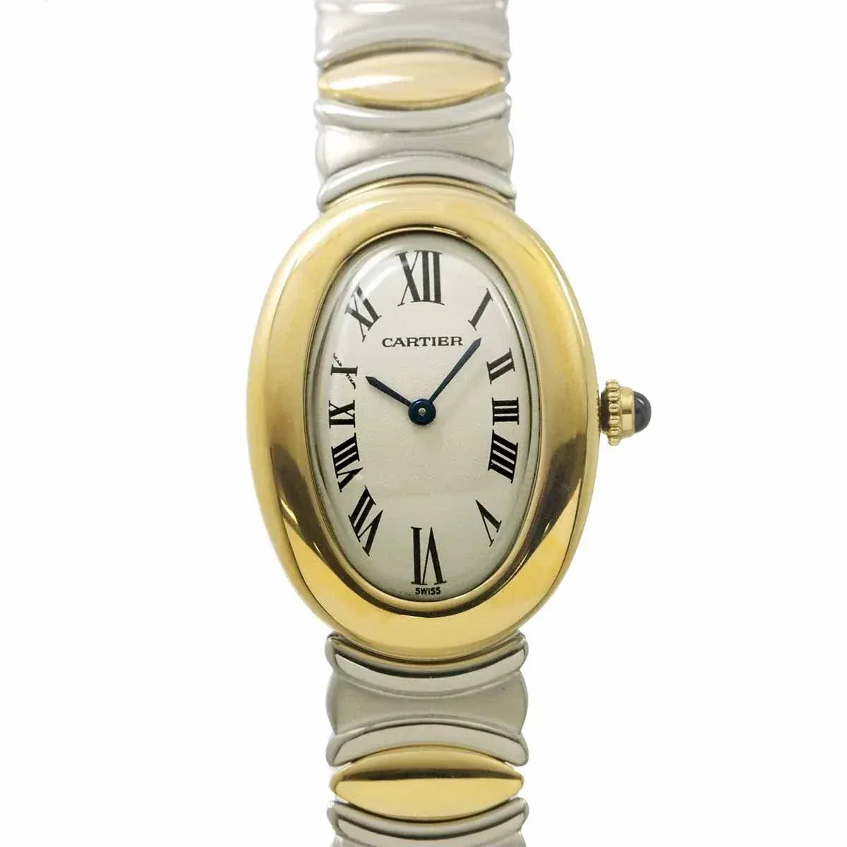 LUXURY PROMISE Cartier Baignoire Belle Epoque Combination W40002F2 Women's Watch Ivory K18YG Yellow Gold Quartz Watch Baignoire Cartier 90331918