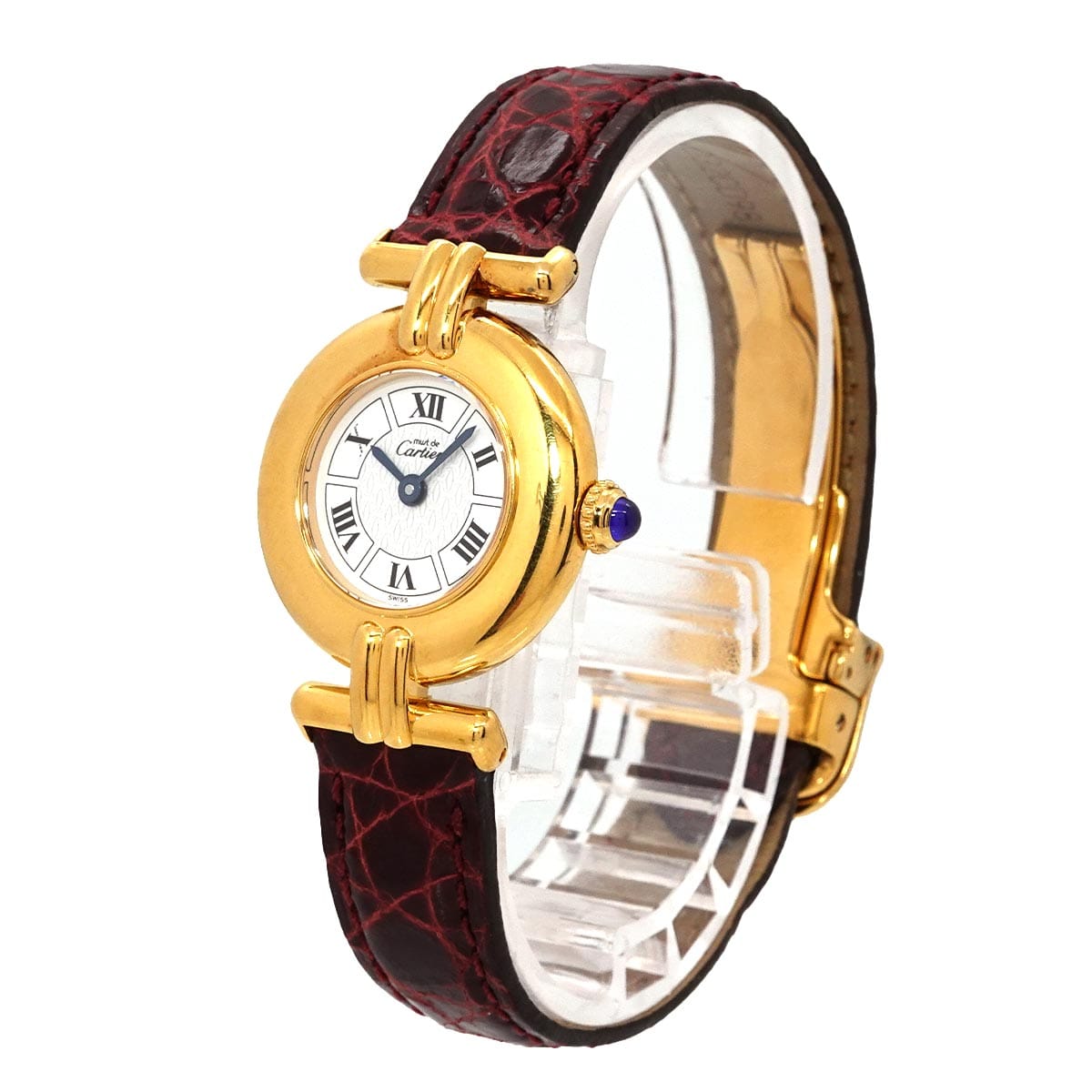 Luxury Promise Cartier Mustcolisee Vermeil W1009954 Vintage Ladies Watch White SV925 Quartz Watch Mustcolisee Vermeil Cartier 90343275