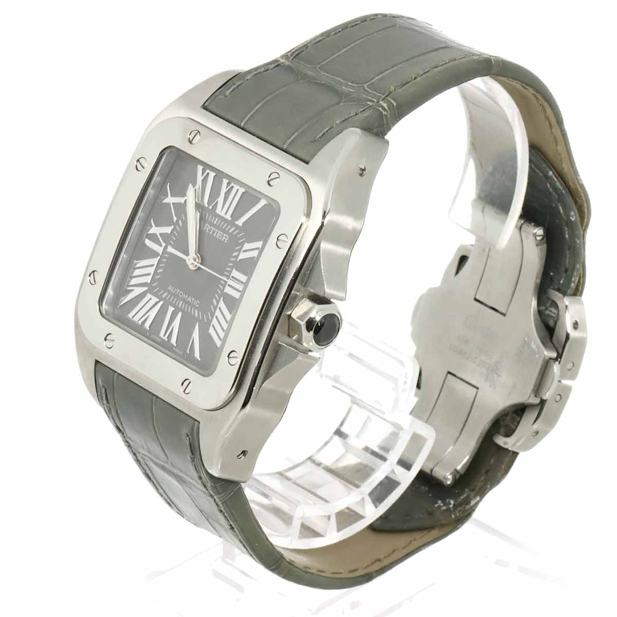 Luxury Promise Cartier Santos 100 LM Summer Limited Edition W20134X8, Limited to 2500 pieces worldwide, Men's Watch, Gray, Automatic Movement, Santos 100, Cartier 90305313