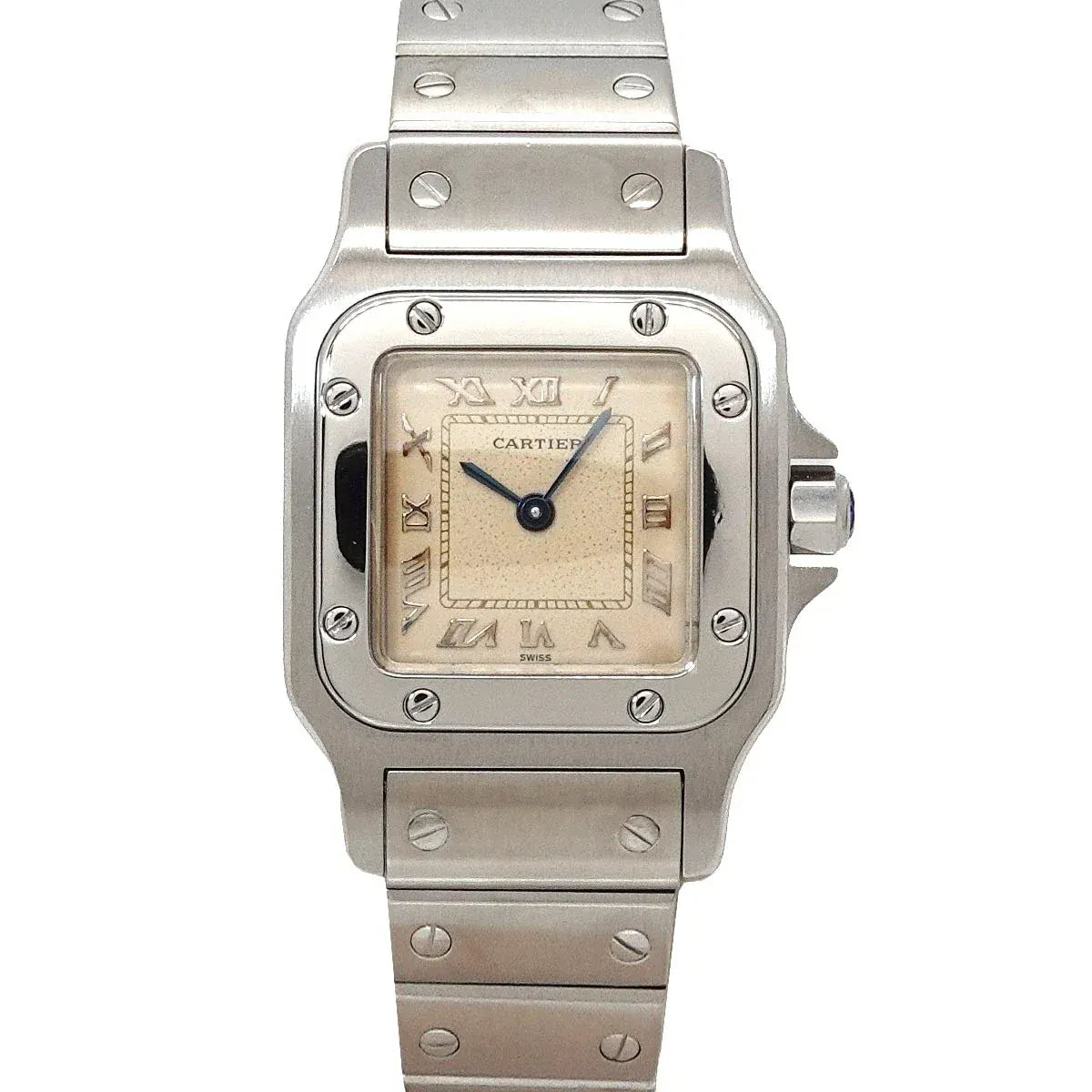 LUXURY PROMISE Cartier Santos Galbee SM W20024D6 Women's Watch, Ivory, Quartz, Cartier 90329182