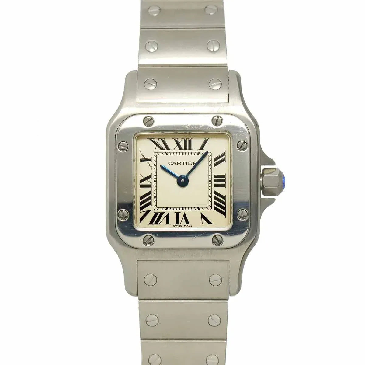 LUXURY PROMISE Cartier Santos Galbee SM W20056D6 Cream Dial Quartz Ladies Watch 90327952
