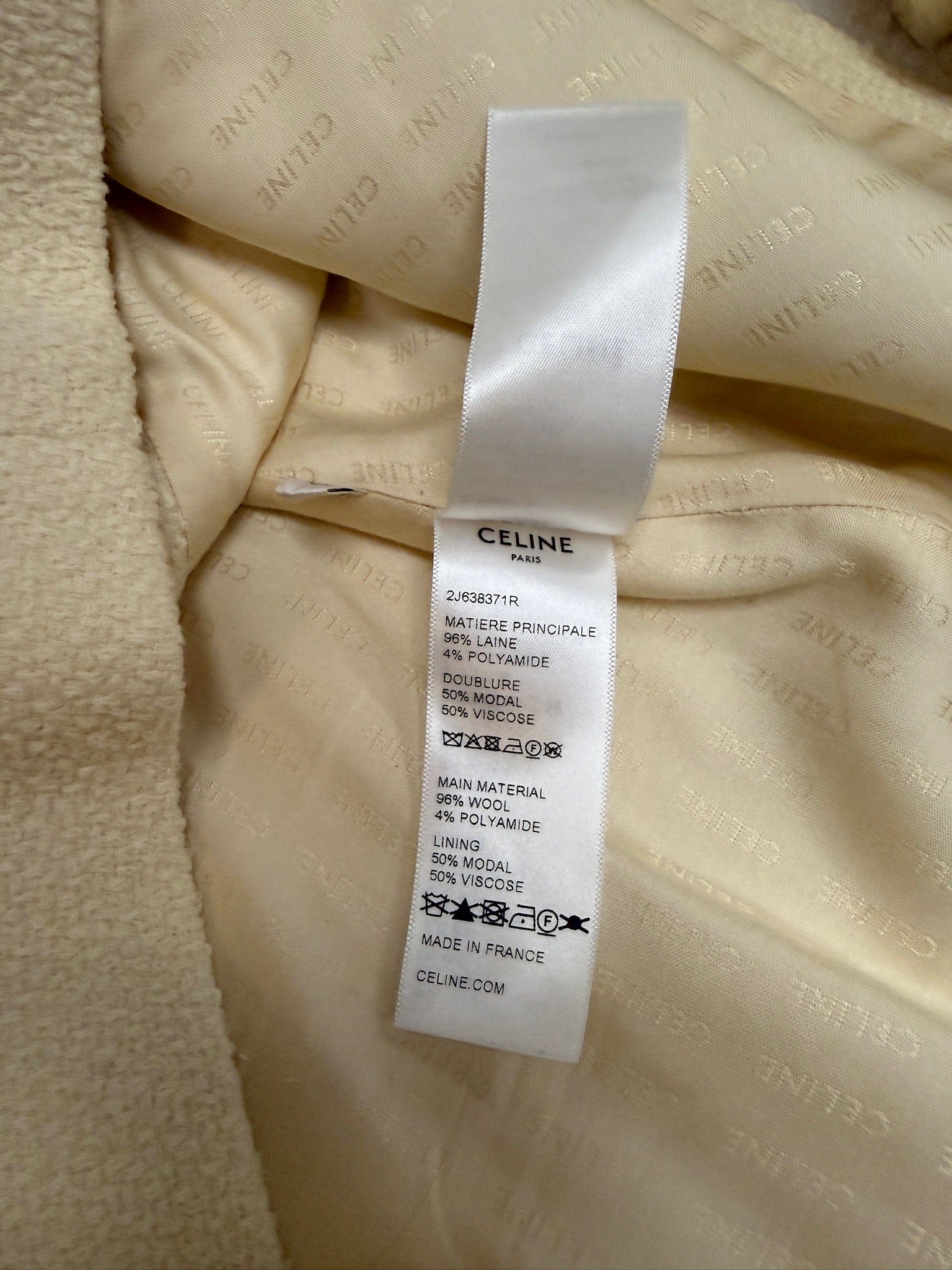LUXURY PROMISE Celine Women's Wool Blend Tweed Short Sleeve Jacket & Skirt Set - Beige with Gold Buttons