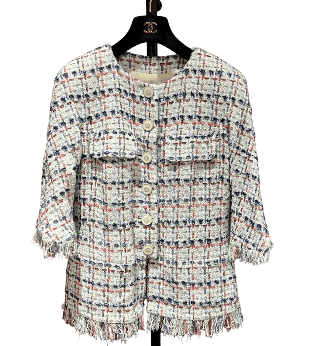 Luxury Promise CHANEL 2018 WATERFALL JACKET 36 FT102066