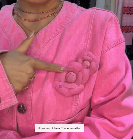 Luxury Promise CHANEL 2021S PINK DENIM JACKET FT102343
