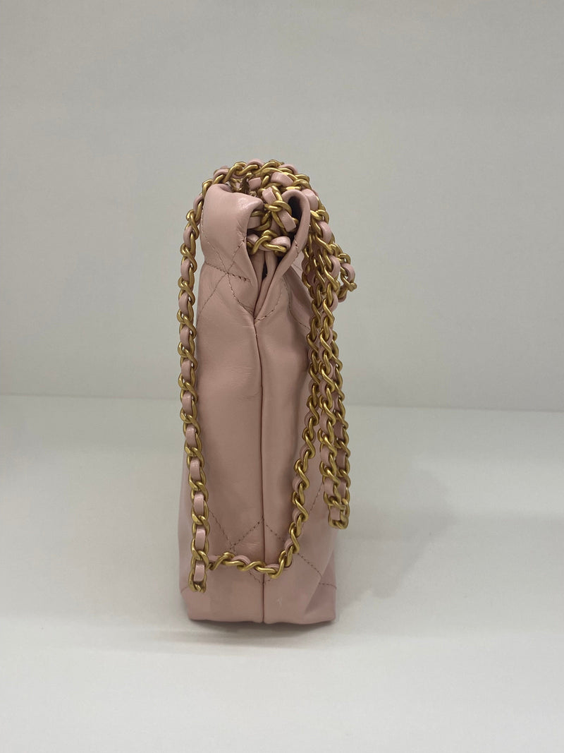 Chanel Around 1990 Made Cc Mark Stitch Fringe Bijoux Chain Bag Coral Pink  in 2023