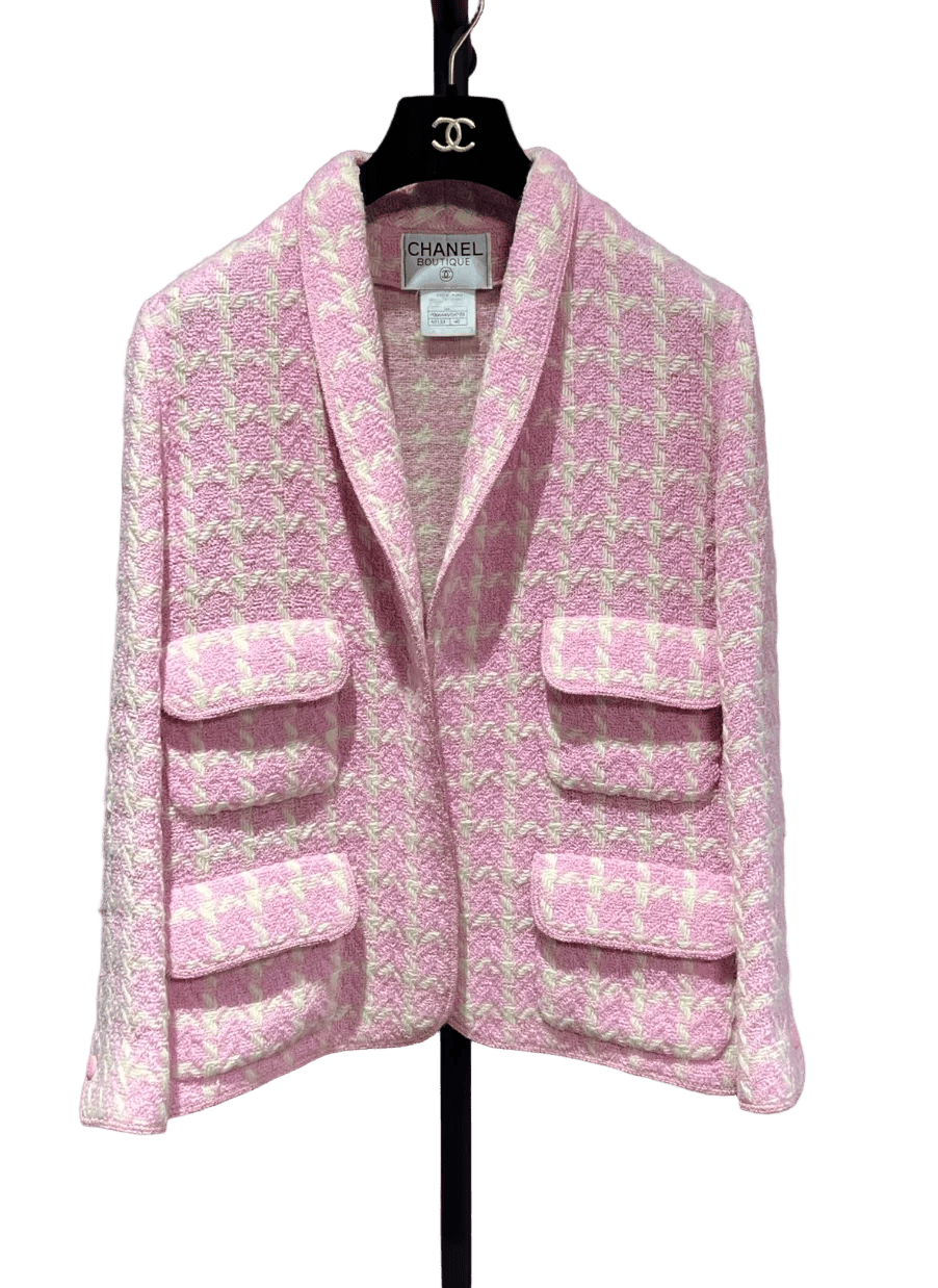 Luxury Promise CHANEL 96P GINGHAM BLAZER 40 FT102071