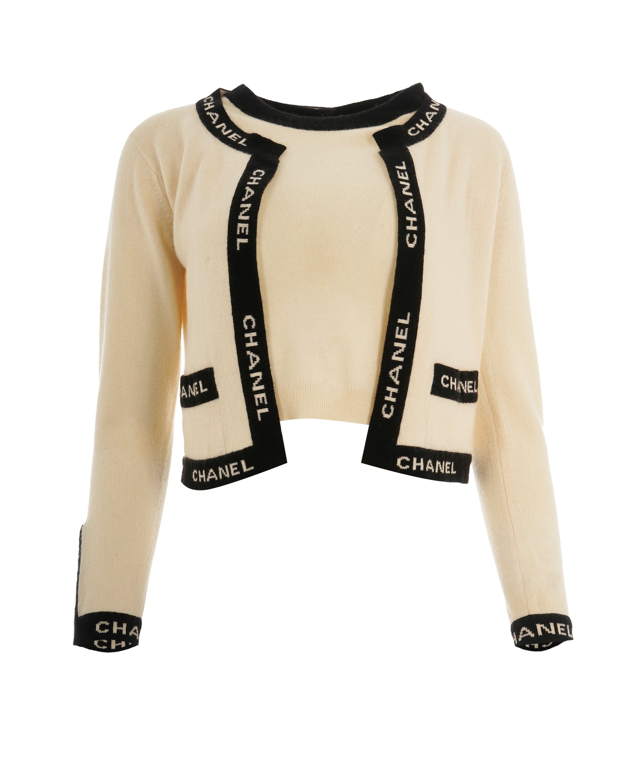 Luxury Promise Chanel Barbie set cardigan cashmere cream  FT237