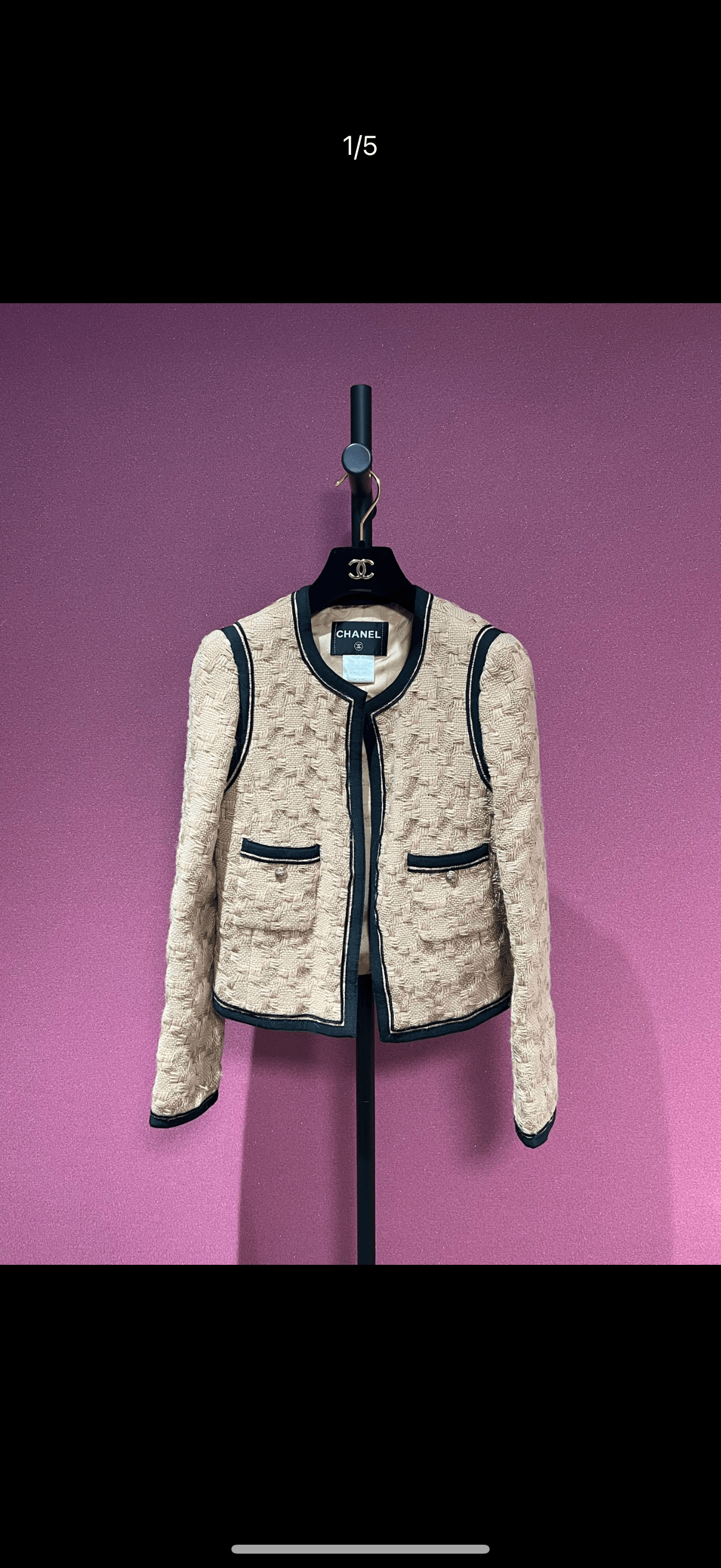 Luxury Promise CHANEL BEIGE BLAZER 38 FT101809