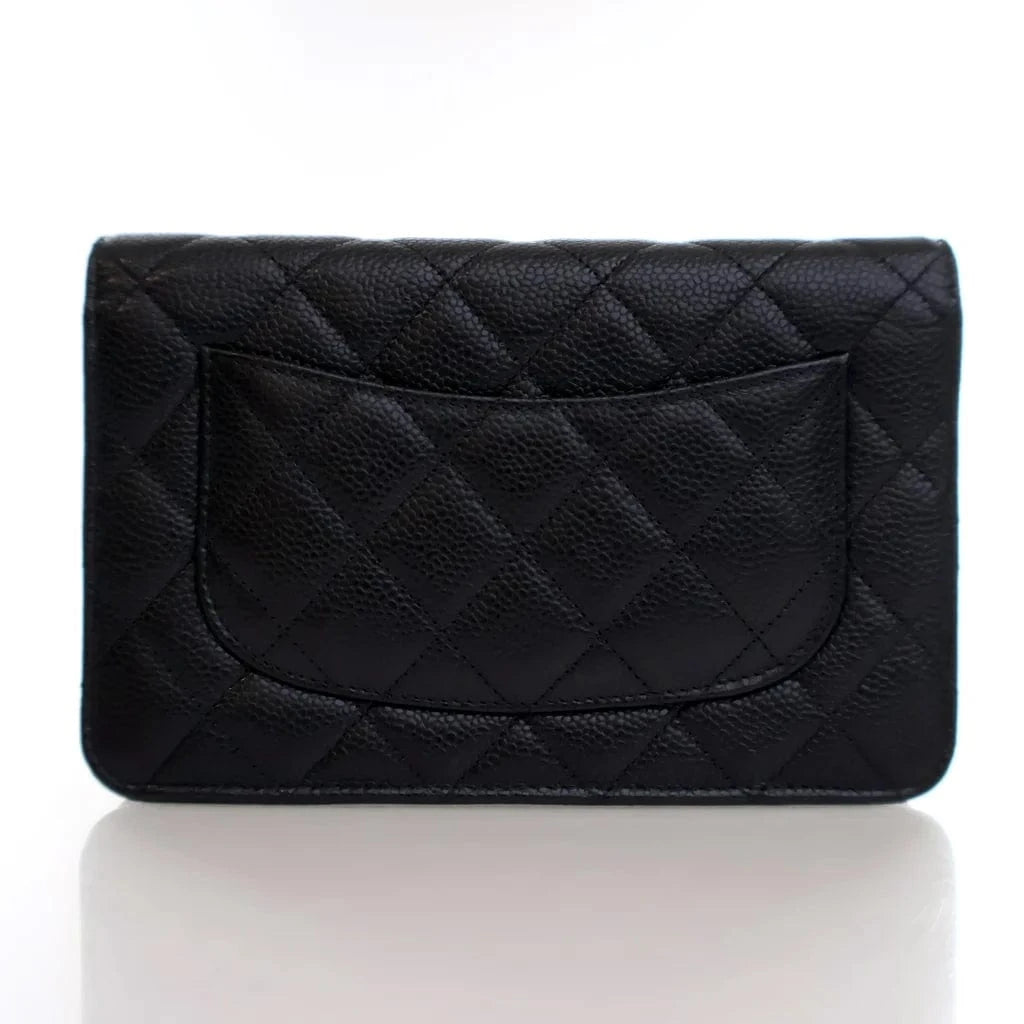 Luxury Promise Chanel Black Caviar Wallet On Chain (WOC)