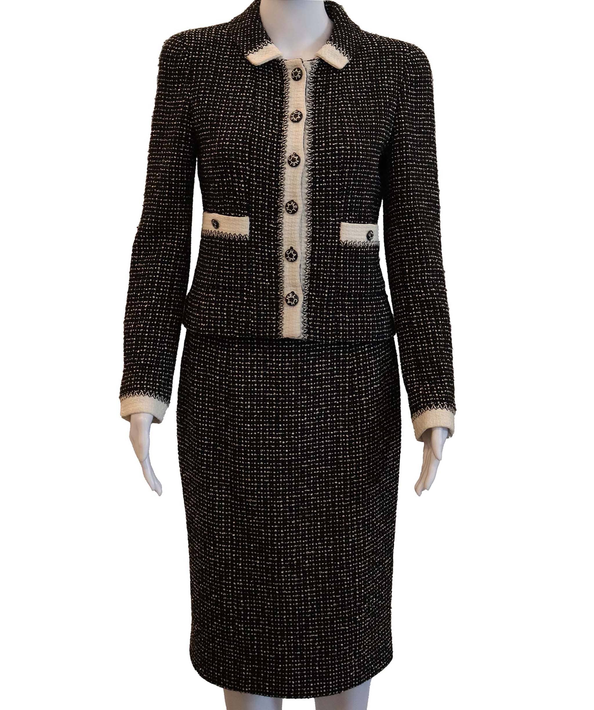 Luxury Promise Chanel black white blazer set FT301
