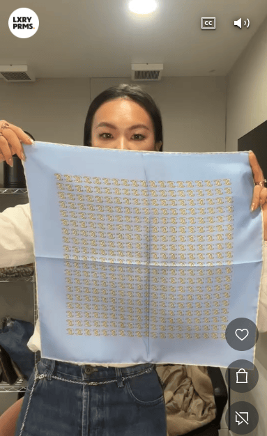 Luxury Promise CHANEL BLUE SILK SCARF B12223CPEY