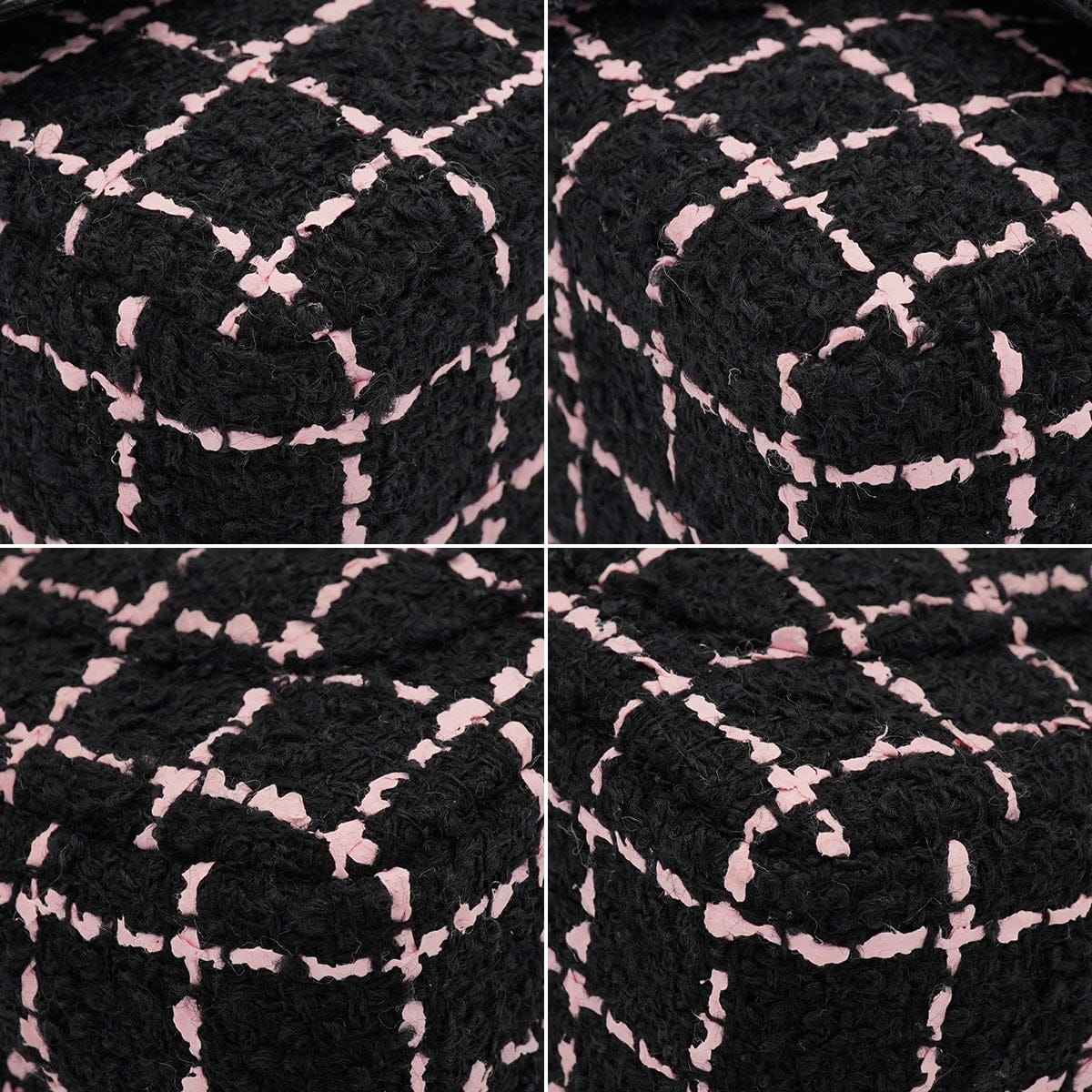 LUXURY PROMISE CHANEL CAMELLIA CHAIN SHOULDER BAG BLACK PINK TWEED GOLD HARDWARE 90335837