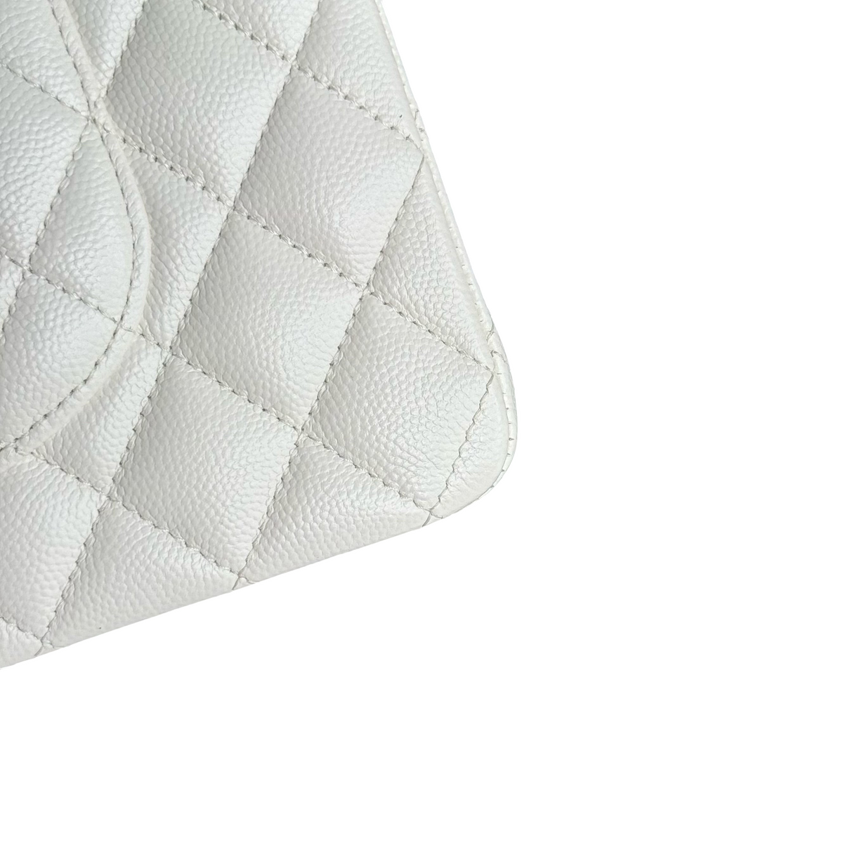 Luxury Promise Chanel Classic Flap Medium - Caviar 25CM Quilted White Gold Hardware Series 31