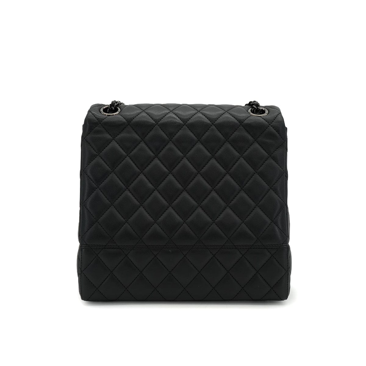 LUXURY PROMISE CHANEL COCKPIT FLAP CHAIN SHOULDER BAG BLACK LAMB SKIN BLACK HARDWARE 90341898