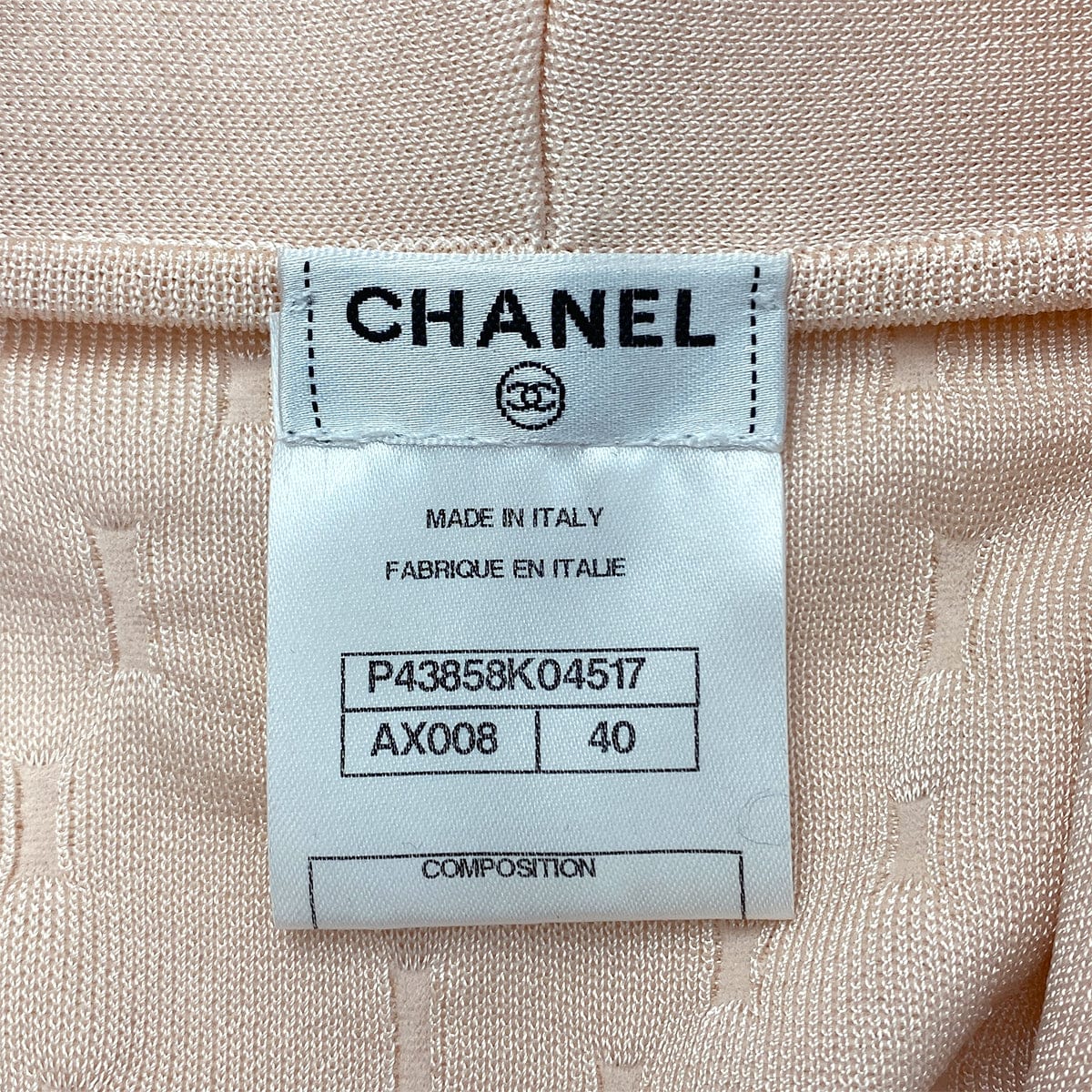 LUXURY PROMISE CHANEL COCO FAUX PEARL BUTTON CARDIGAN PINK RAYON 40 P43 RTW 90287724
