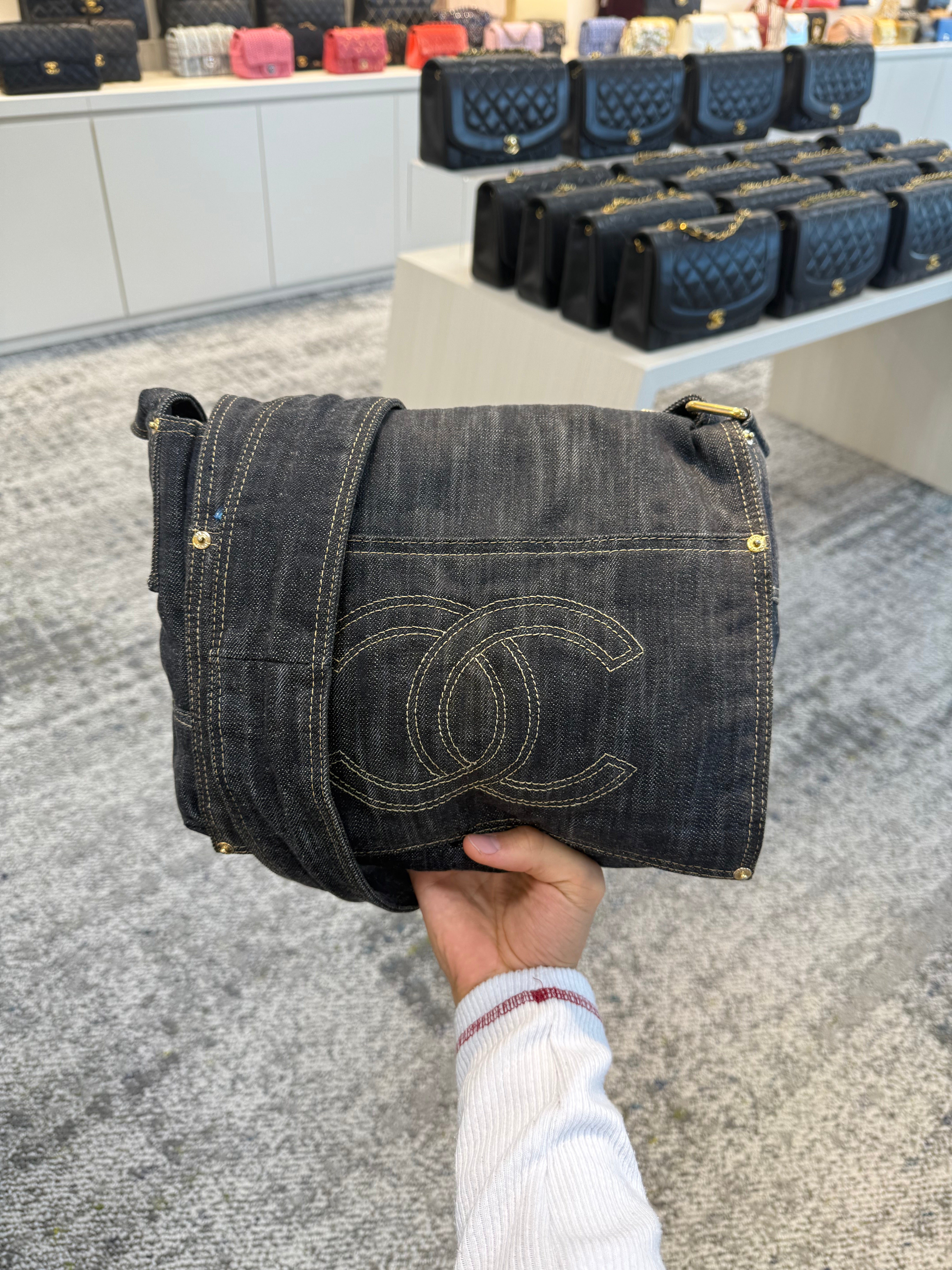 Luxury Promise Chanel Dark Denim CC Satchel Bag - 90265975