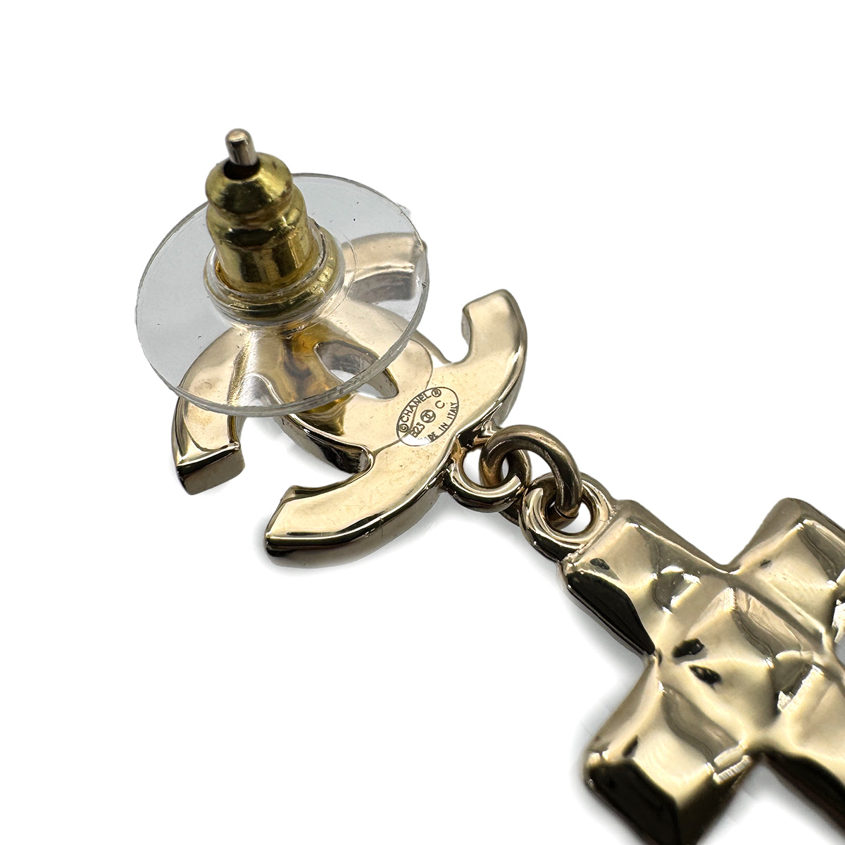 LUXURY PROMISE CHANEL EARRINGS COCOMARK STAR CLOVER NO.5 COLOR STONE RHINESTONE SWING ACCESSORY B23C 90272871