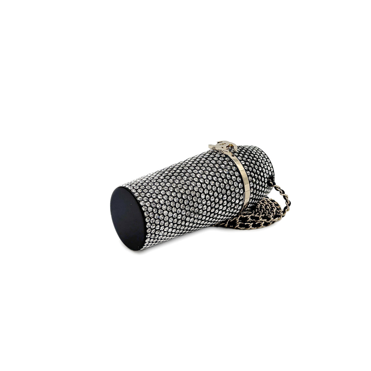 LUXURY PROMISE CHANEL LIP CASE CHAIN SHOULDER BAG COCOMARK RHINESTONE BLACK B21V 90273874