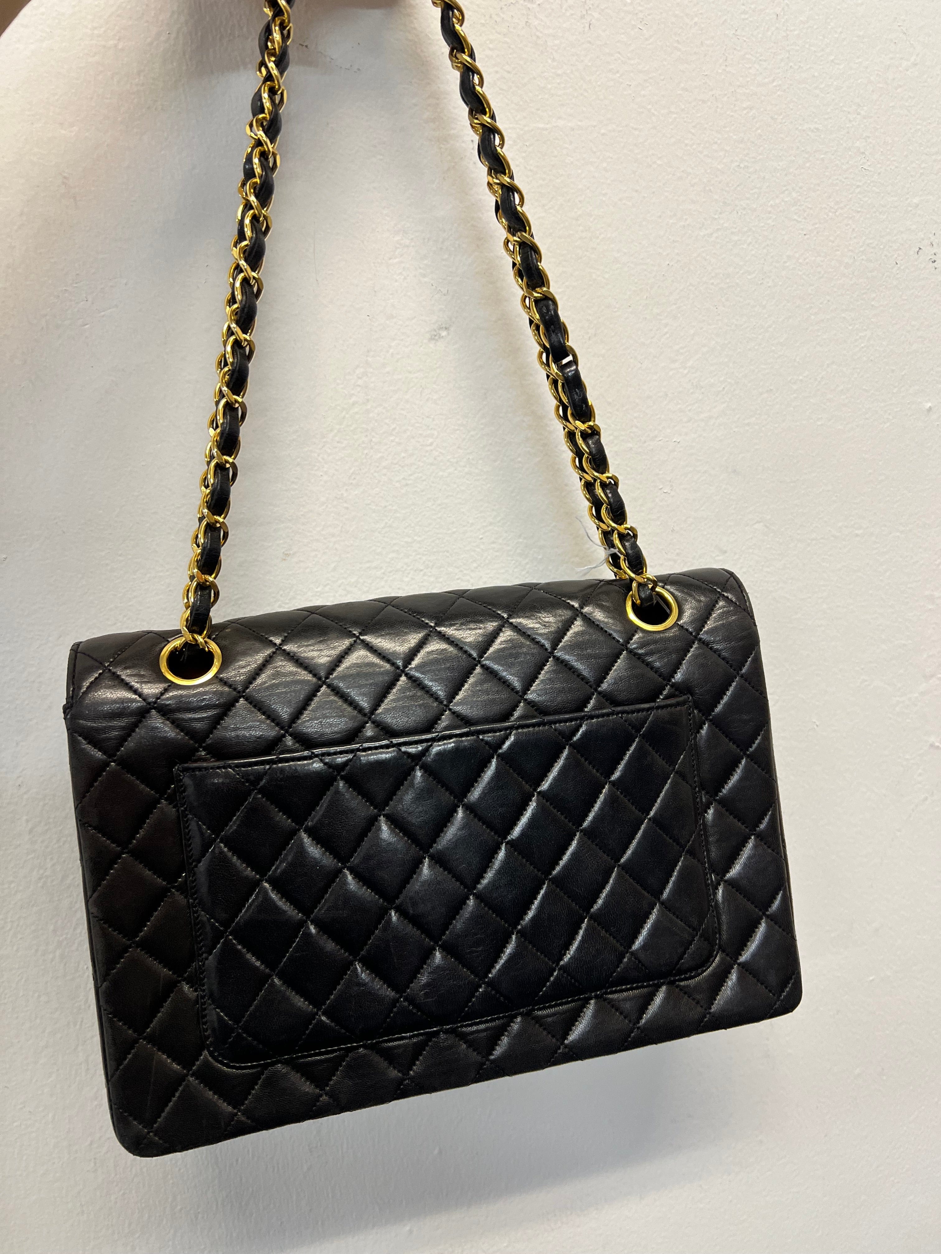 Luxury Promise Chanel Matelasse Black Lambskin GHW Single Flap SYC320663