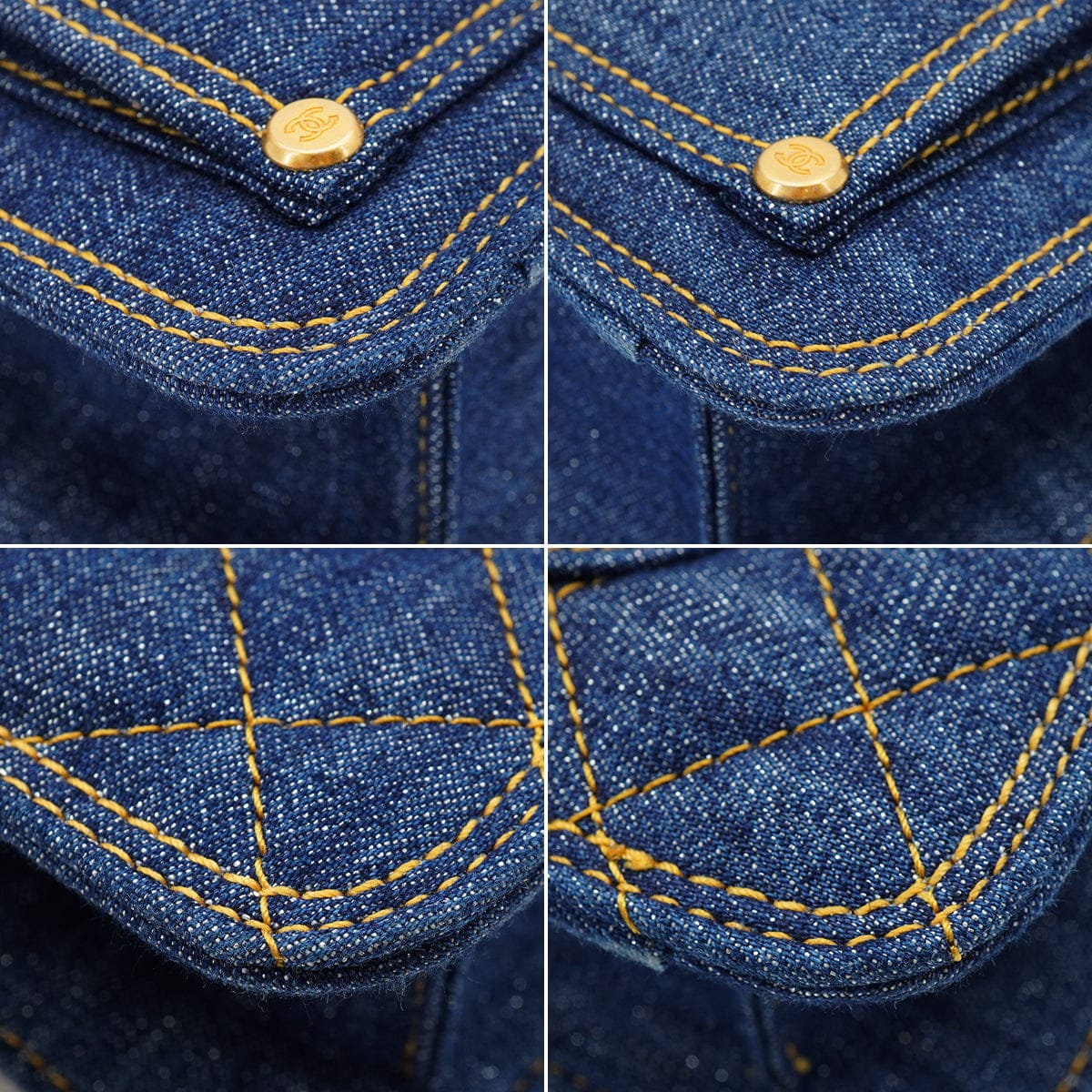 LUXURY PROMISE CHANEL MATELASSE CHAIN SHOULDER BAG BLUE DENIM GOLD HARDWARE 90341448