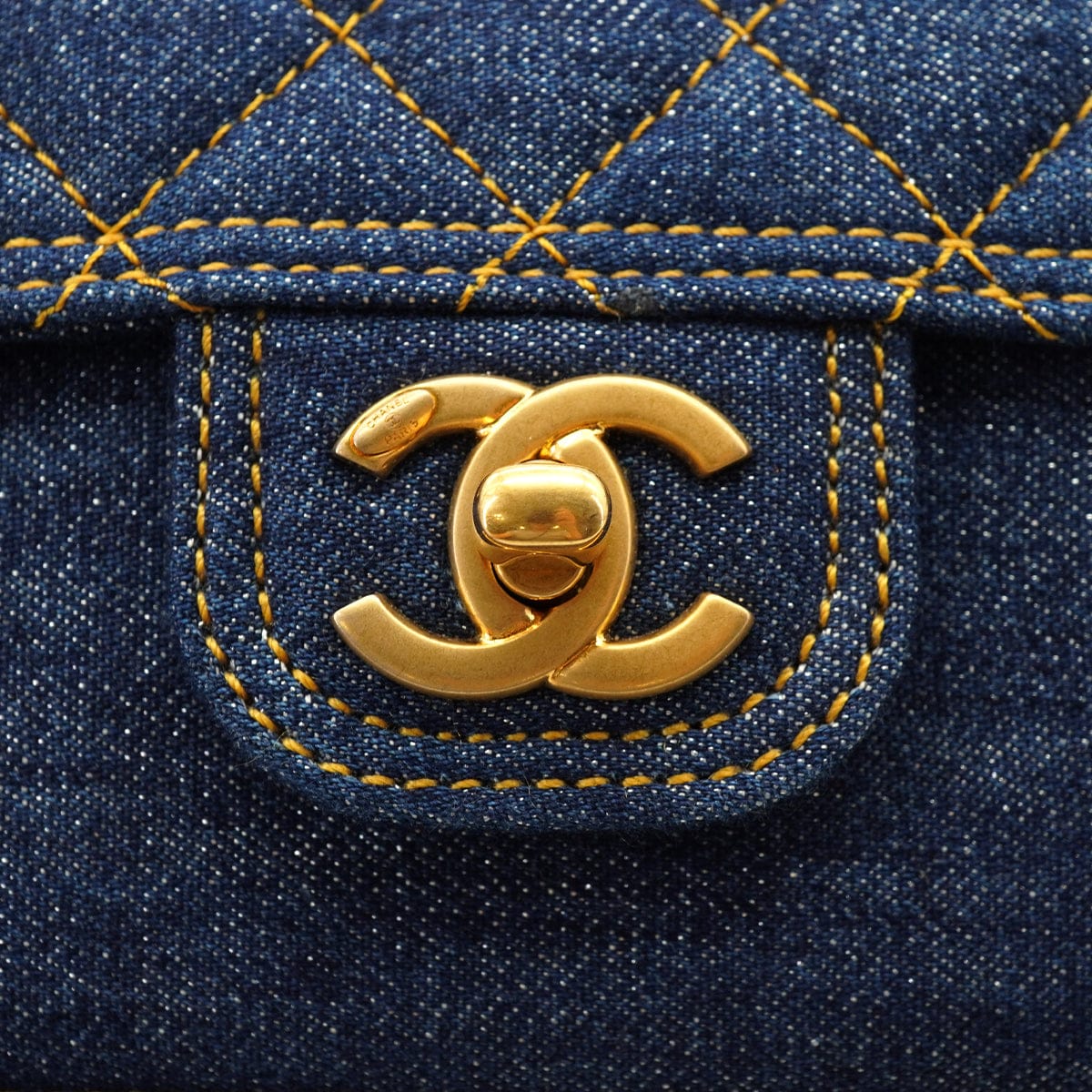 LUXURY PROMISE CHANEL MATELASSE CHAIN SHOULDER BAG BLUE DENIM GOLD HARDWARE 90341448