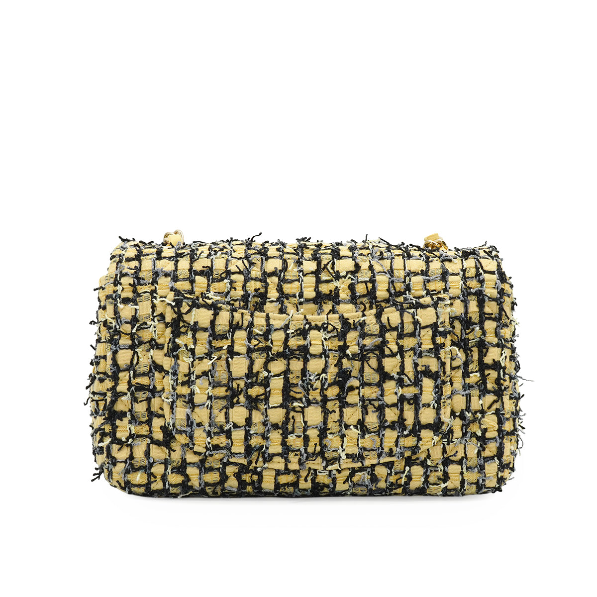 LUXURY PROMISE CHANEL MATELASSE CHAIN SHOULDER BAG MULTICOLOR TWEED GOLD HARDWARE 90339165