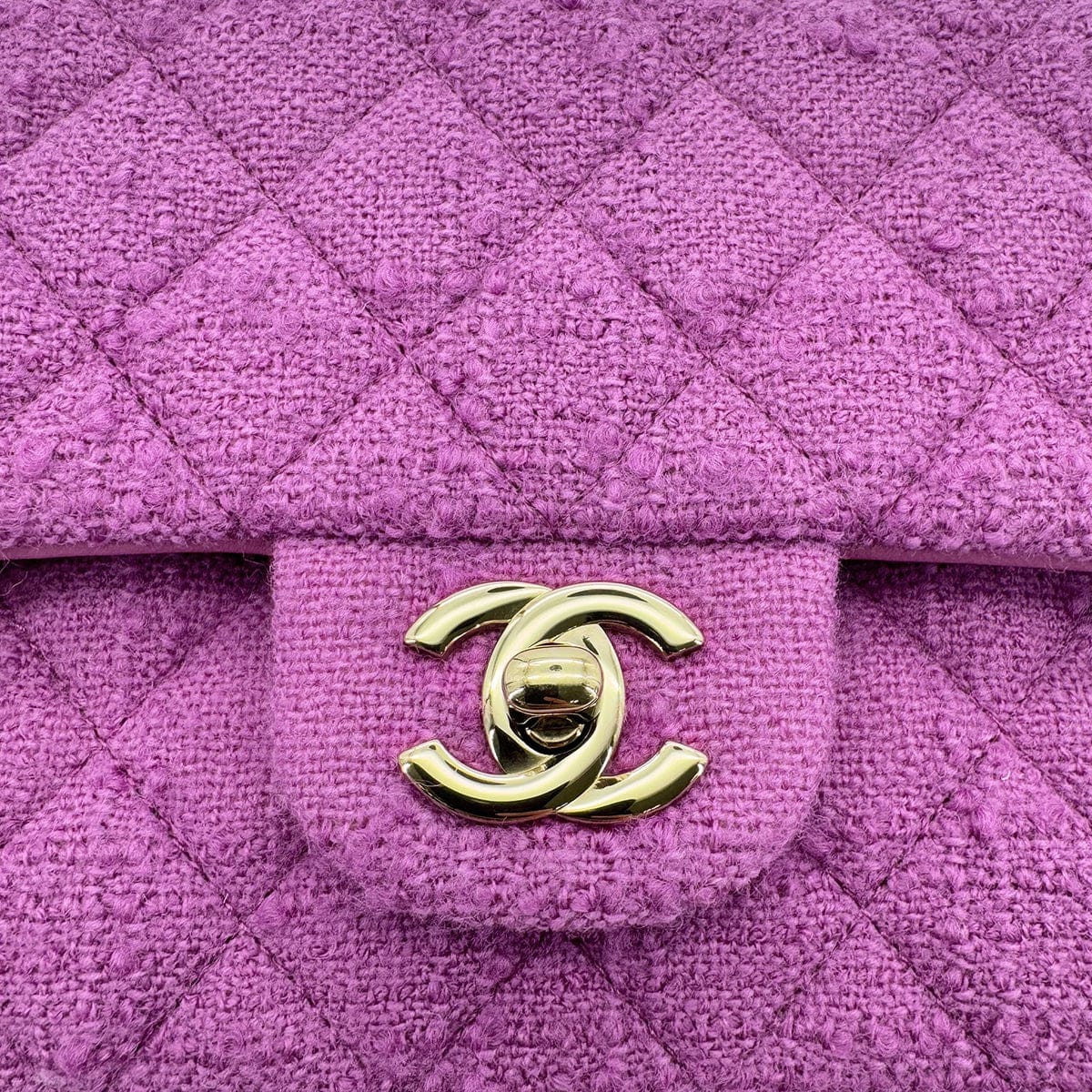 LUXURY PROMISE CHANEL MATELASSE CHAIN SHOULDER BAG PURPLE TWEED 90287109