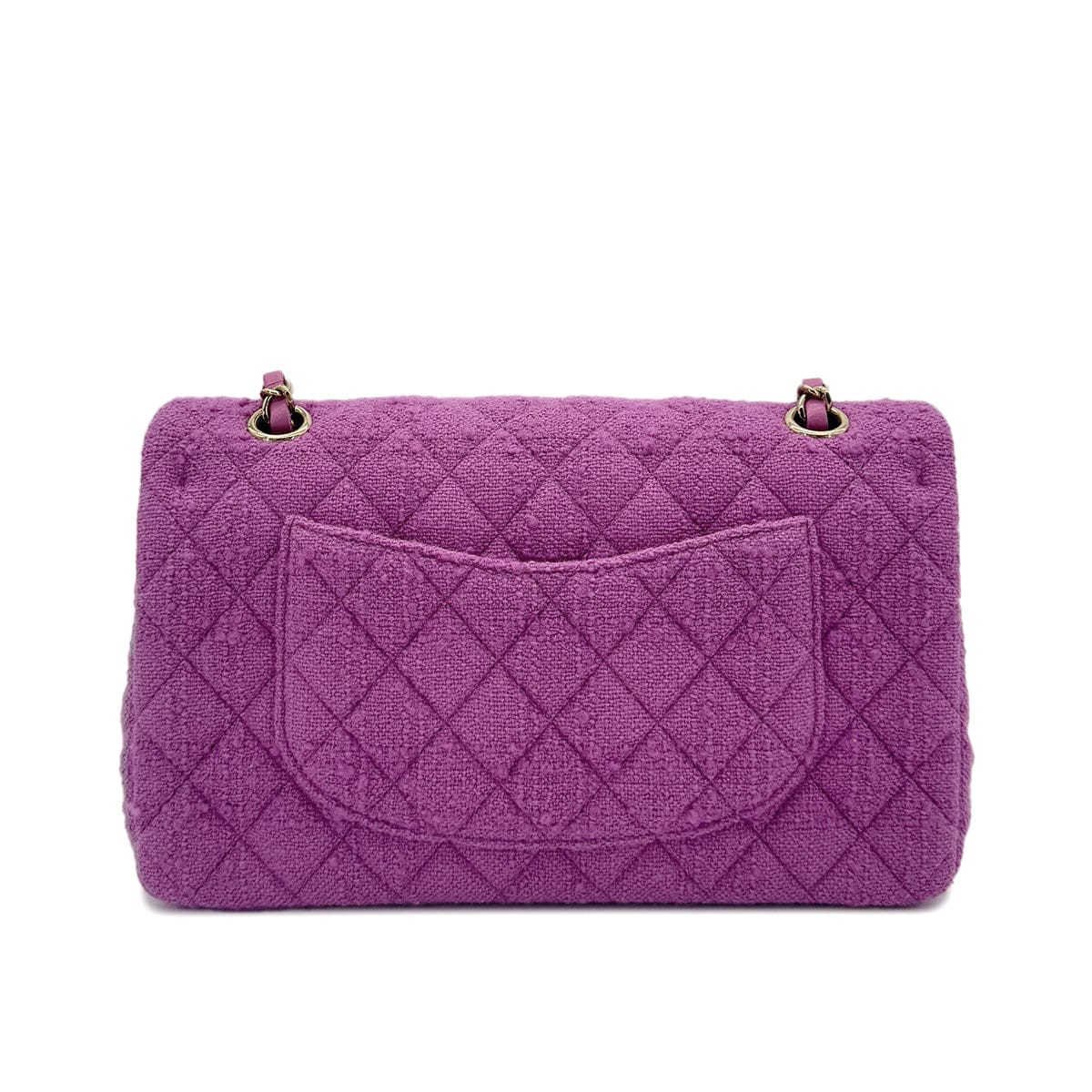 LUXURY PROMISE CHANEL MATELASSE CHAIN SHOULDER BAG PURPLE TWEED 90287109