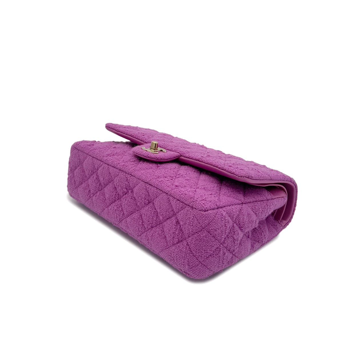 LUXURY PROMISE CHANEL MATELASSE CHAIN SHOULDER BAG PURPLE TWEED 90287109