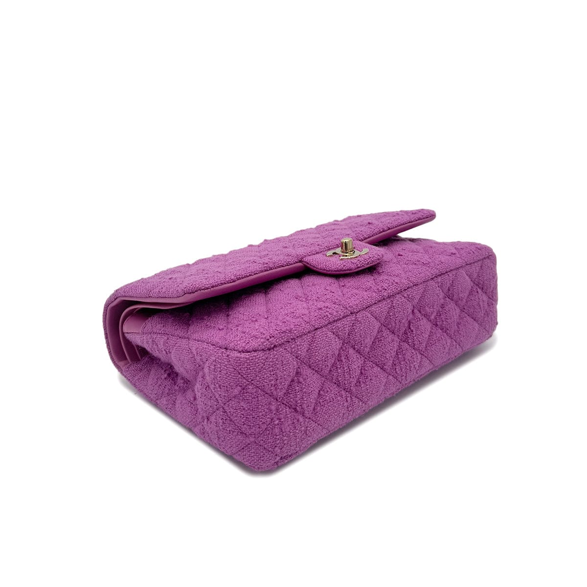 LUXURY PROMISE CHANEL MATELASSE CHAIN SHOULDER BAG PURPLE TWEED 90287109