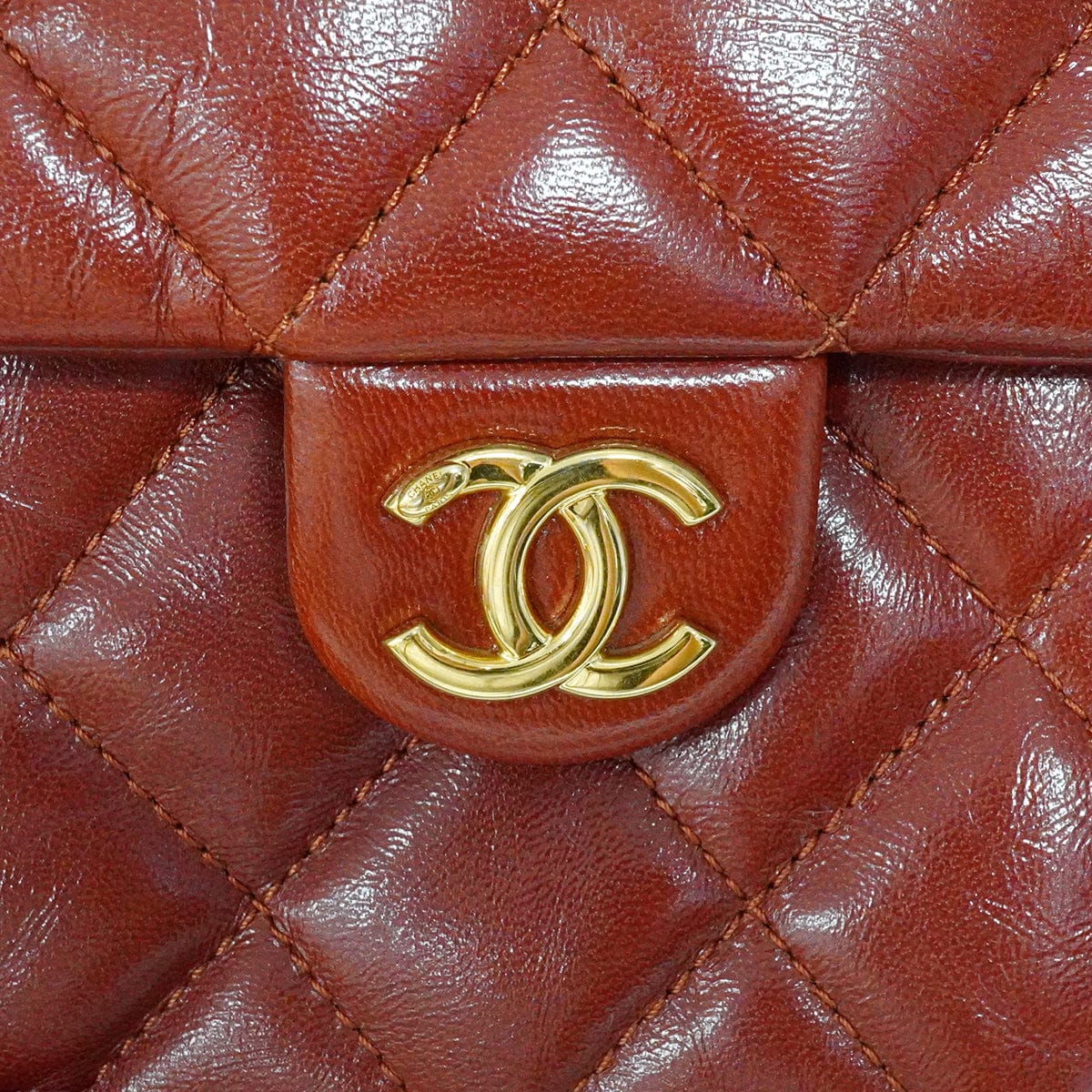 LUXURY PROMISE CHANEL MATELASSE DOUBLE COCOMARK CHAIN SHOULDER HAND BAG BROWN LEATHER GOLD HARDWARE 90342593
