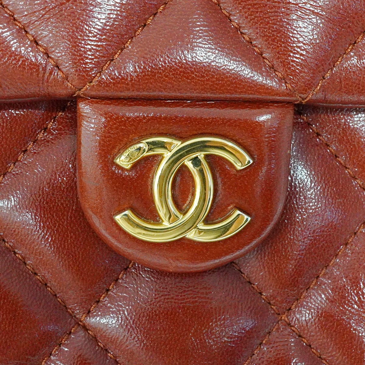 LUXURY PROMISE CHANEL MATELASSE DOUBLE COCOMARK CHAIN SHOULDER HAND BAG BROWN LEATHER GOLD HARDWARE 90342593