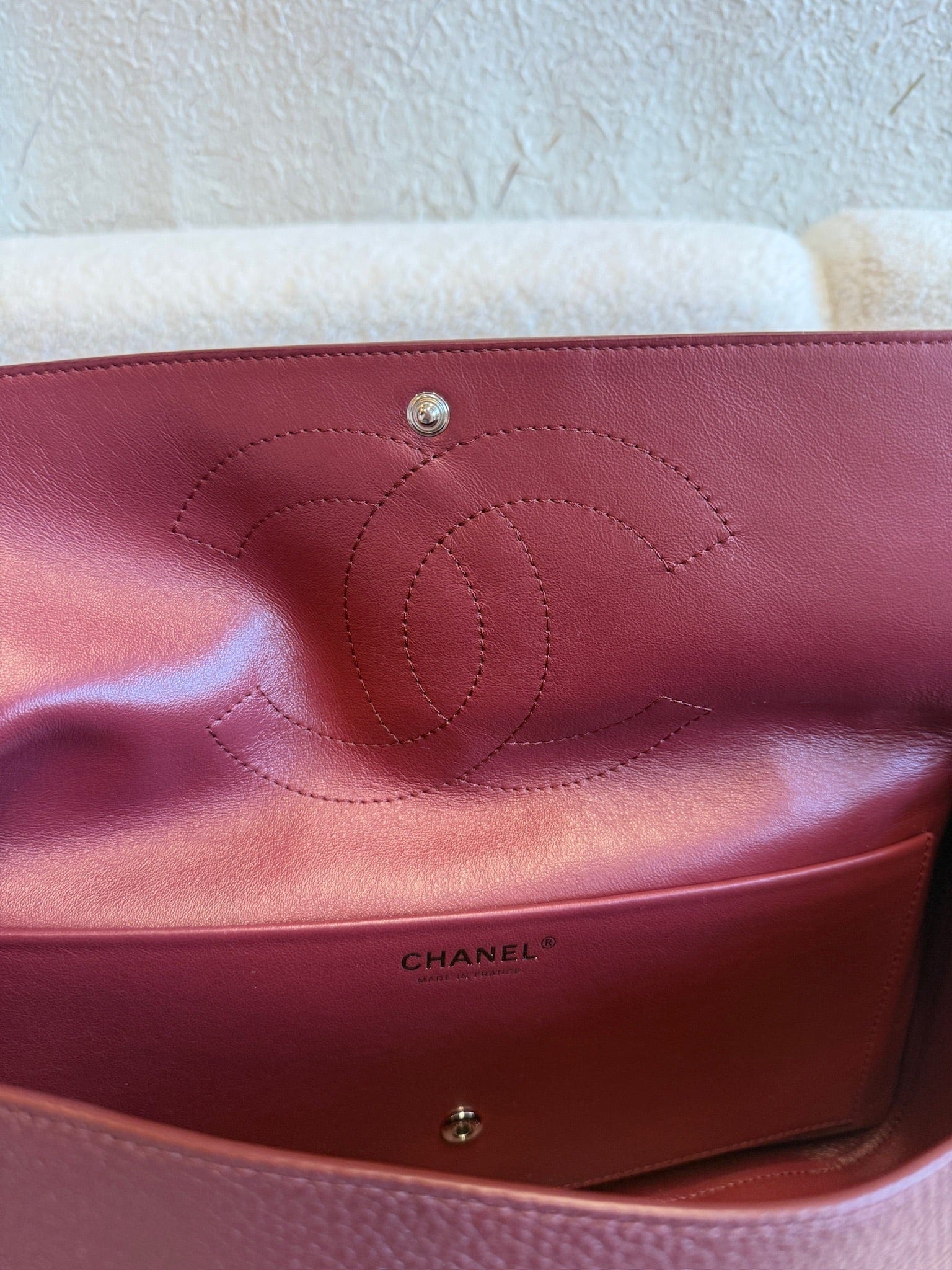 Luxury Promise Chanel Maxi Flap bag Grained Calfskin & Silver Metal