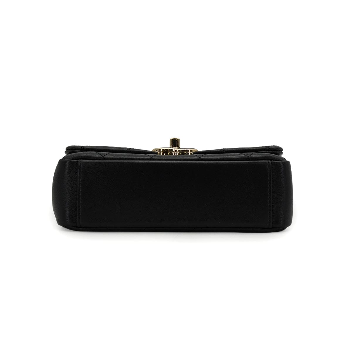LUXURY PROMISE CHANEL MINI MATELASSE CHAIN SHOULDER BAG BLACK LAMB SKIN GOLD HARDWARE 90341846