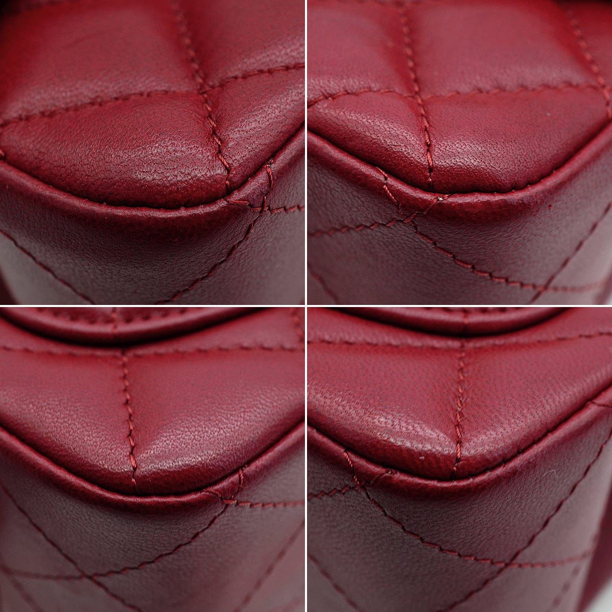 LUXURY PROMISE CHANEL MINI SQUARE 17 CHAIN SHOULDER BAG BORDEAUX LAMB SKIN GOLD HARDWARE 90343007