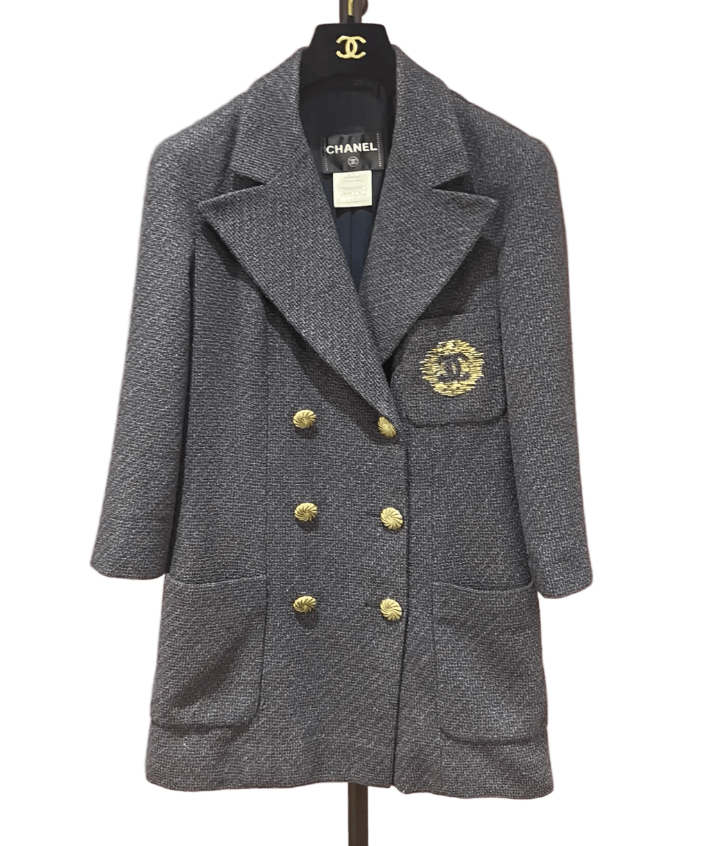 Luxury Promise CHANEL MOONLIGHT NAVY SHORT SLEEVE BLAZER 38 FT102092