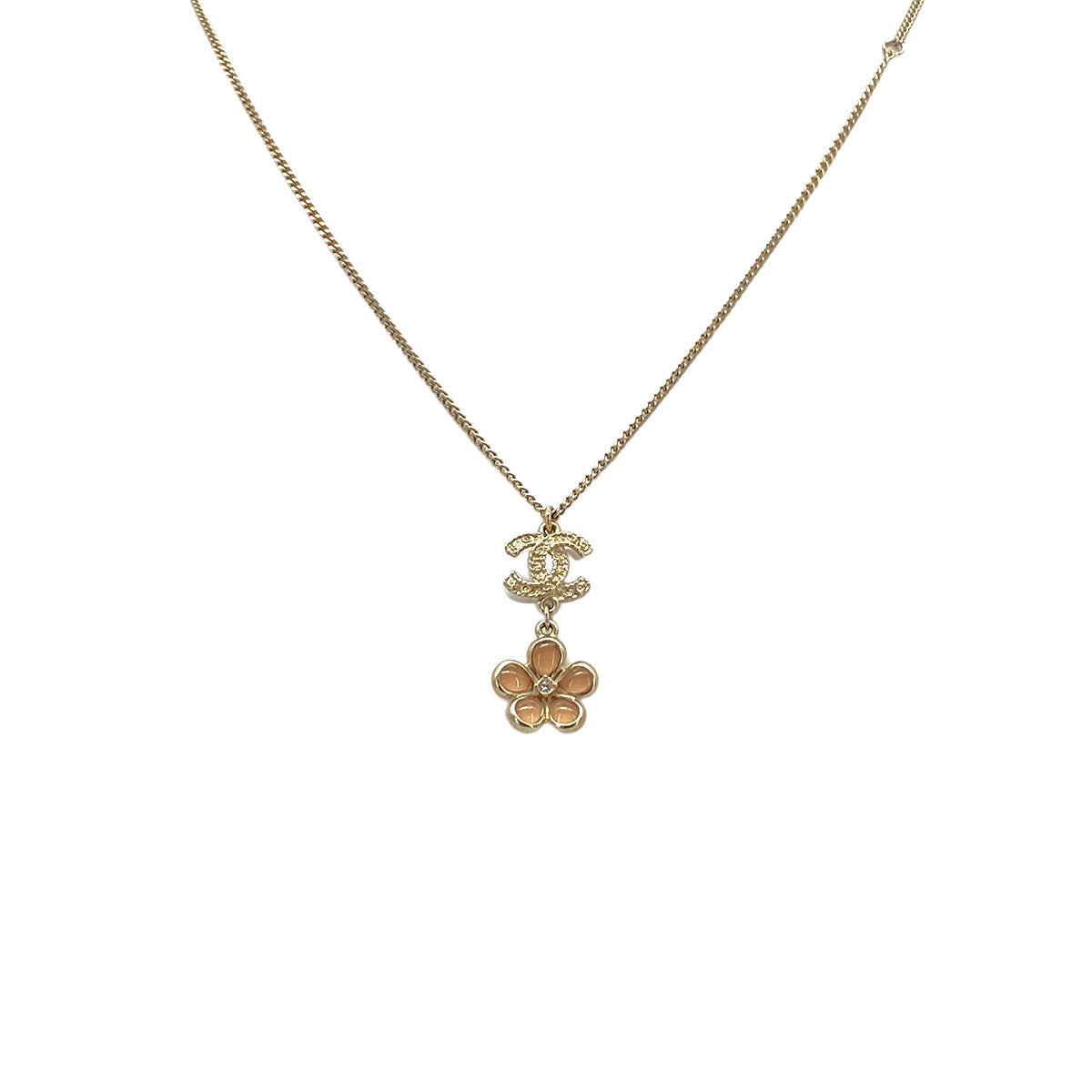 LUXURY PROMISE CHANEL NECKLACE COCOMARK FLOWER MOTIVE ACCESSORY A18C 90272316