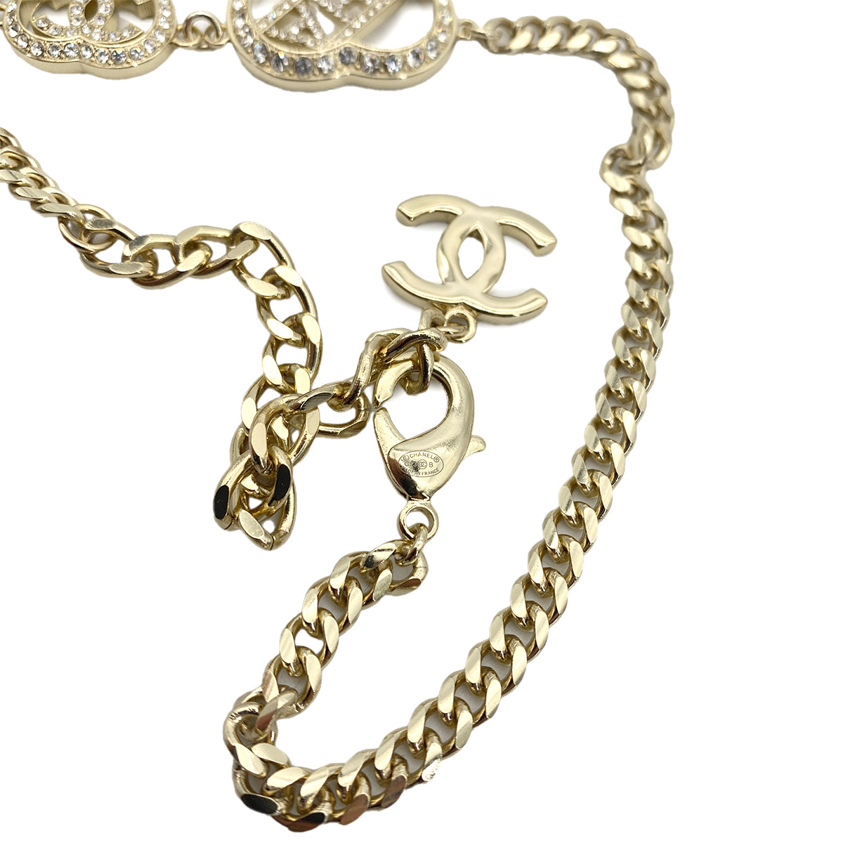 LUXURY PROMISE CHANEL NECKLACE COCOMARK HEART RHINESTONE ACCESSORY C23B 90260159