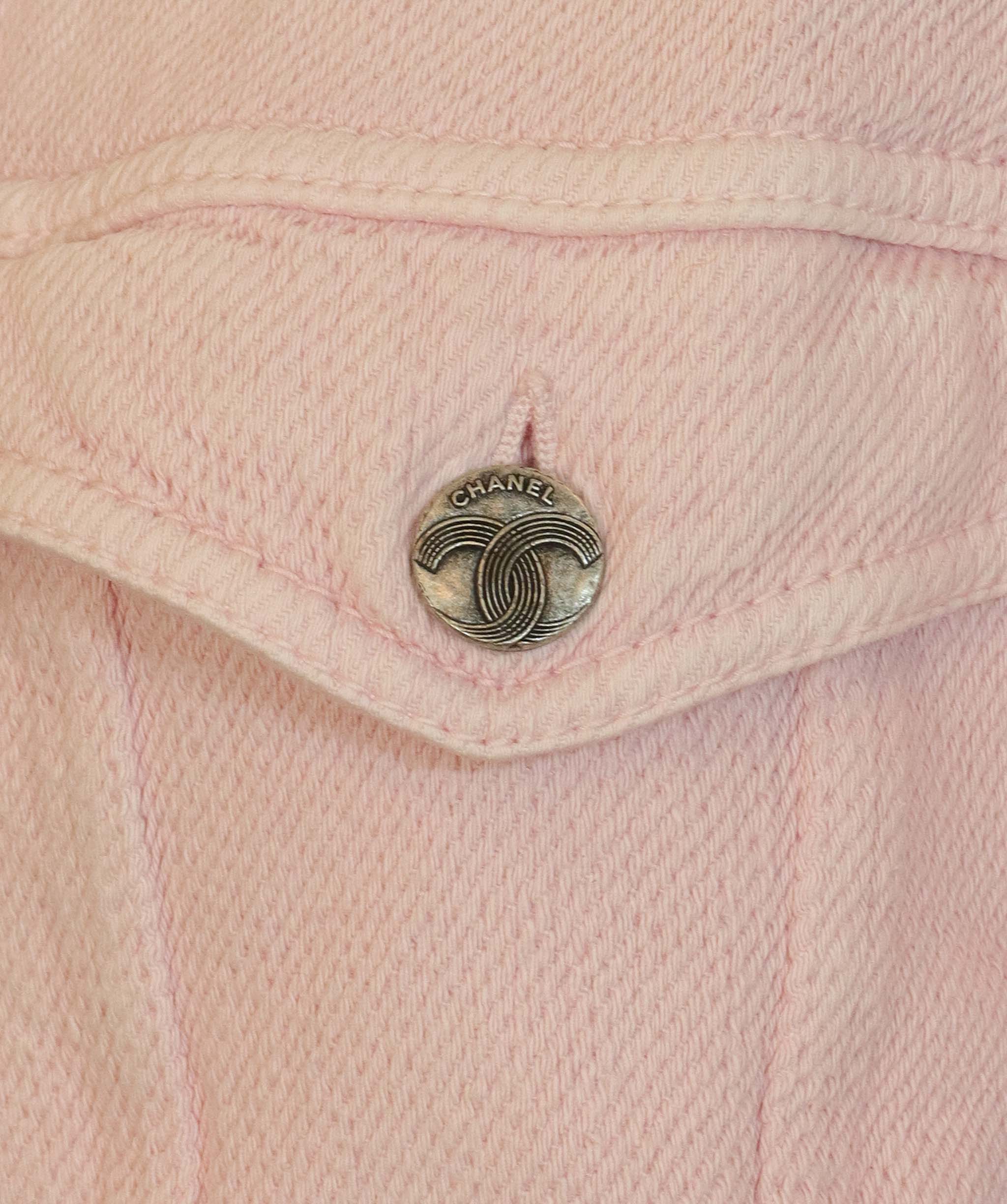 Luxury Promise CHANEL PINK DENIM JACKET FT34