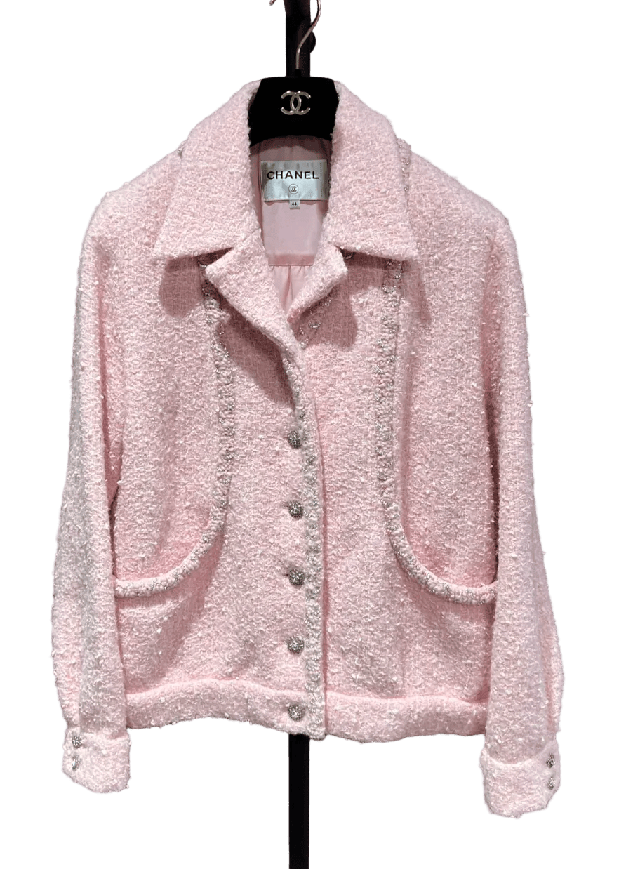 Luxury Promise CHANEL PINK TWEED BOMBER 44 FT102072