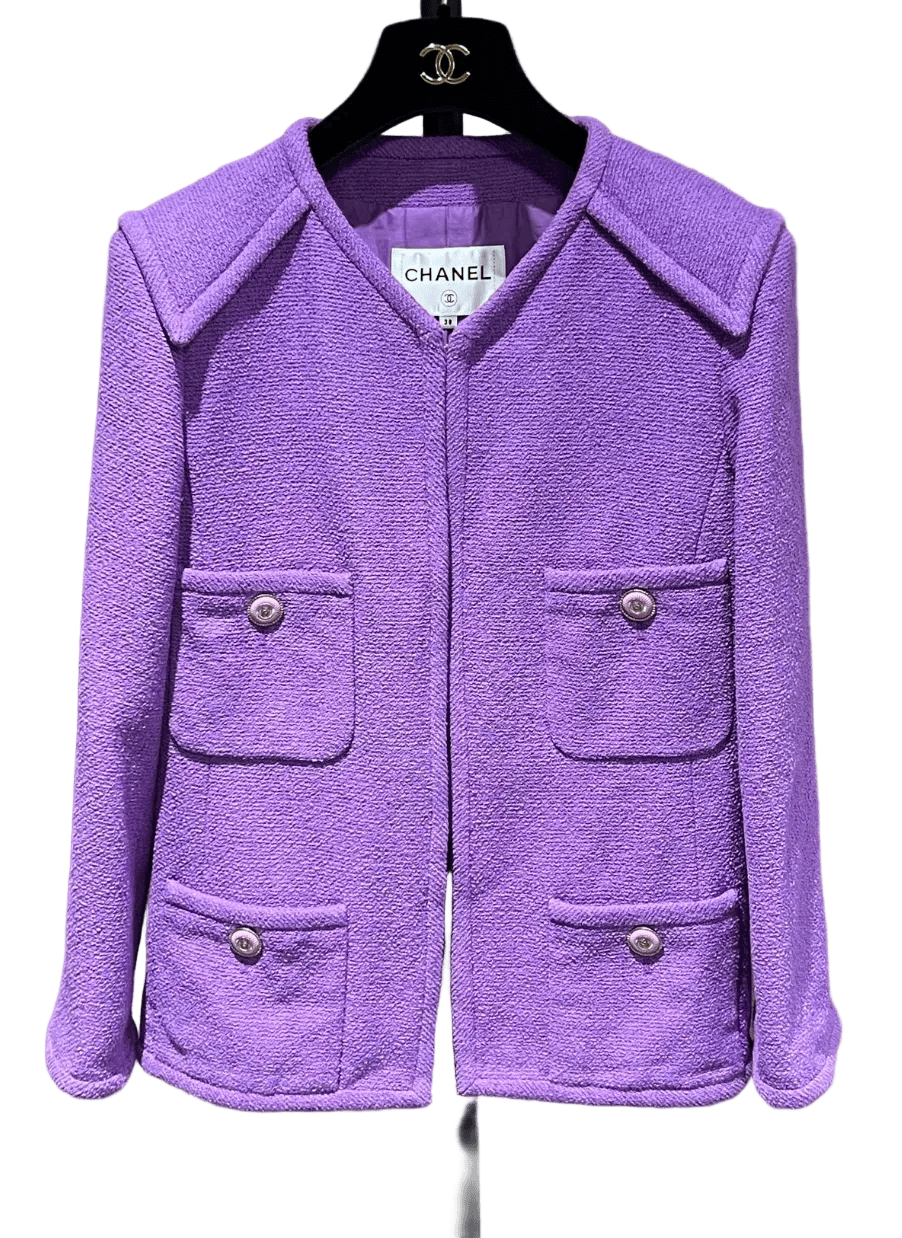 Luxury Promise CHANEL PURPLE BLAZER 38 FT102069