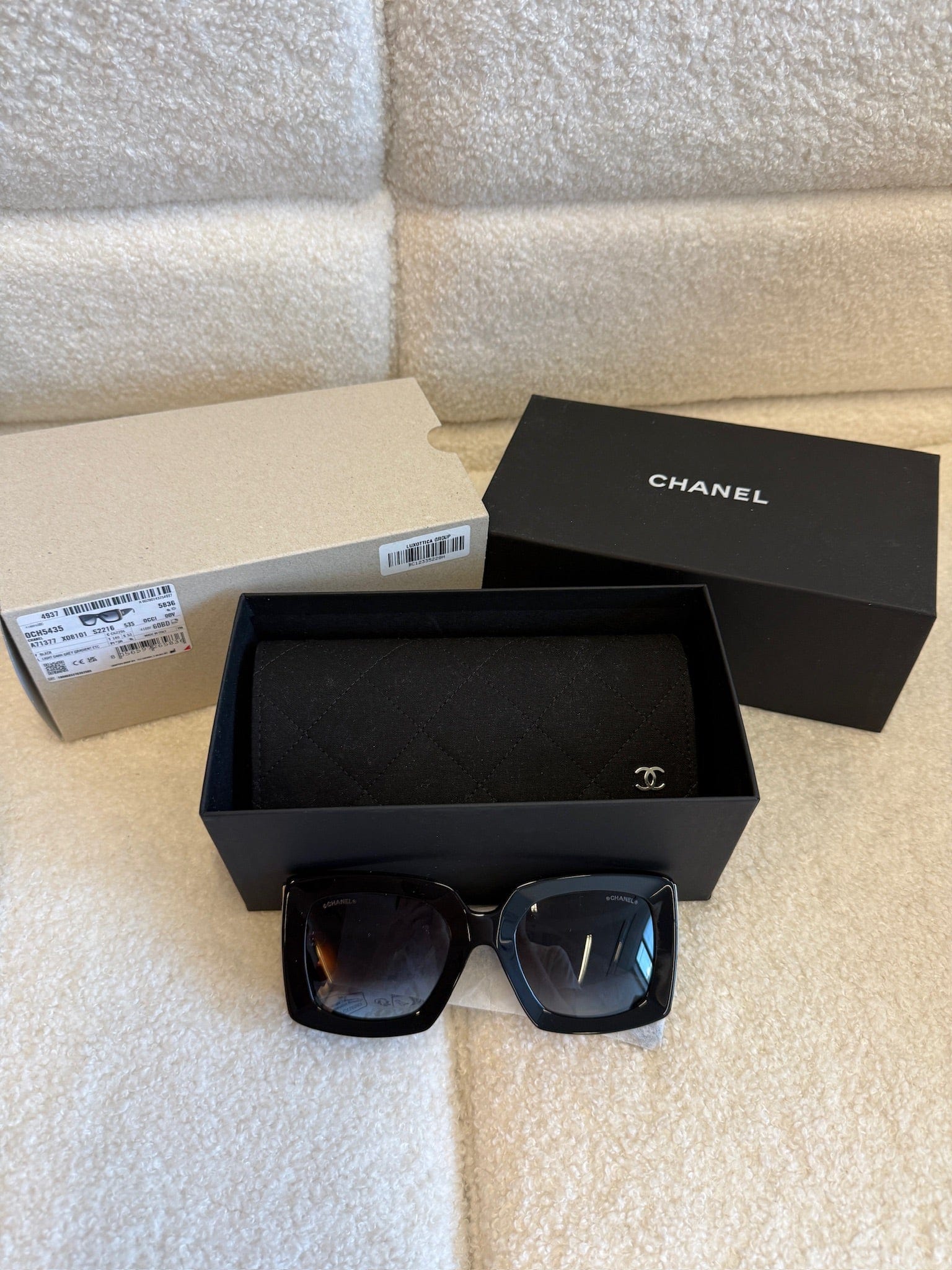 Luxury Promise Chanel Square Sunglasses CH5435 Black