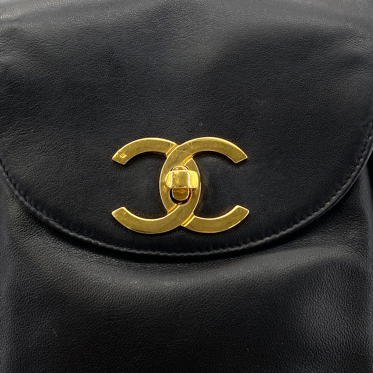 LUXURY PROMISE CHANEL VINTAGE CHAIN SHOULDER BAG BLACK LAMB SKIN 90287233