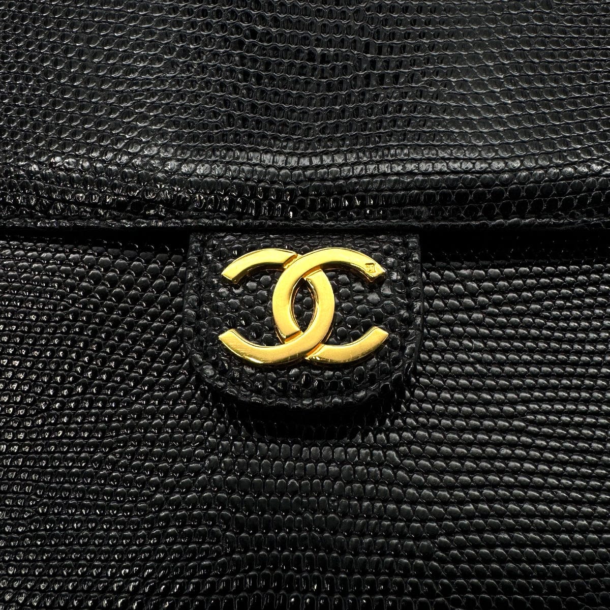 LUXURY PROMISE CHANEL VINTAGE CHAIN SHOULDER BAG BLACK LIZARD 90304712