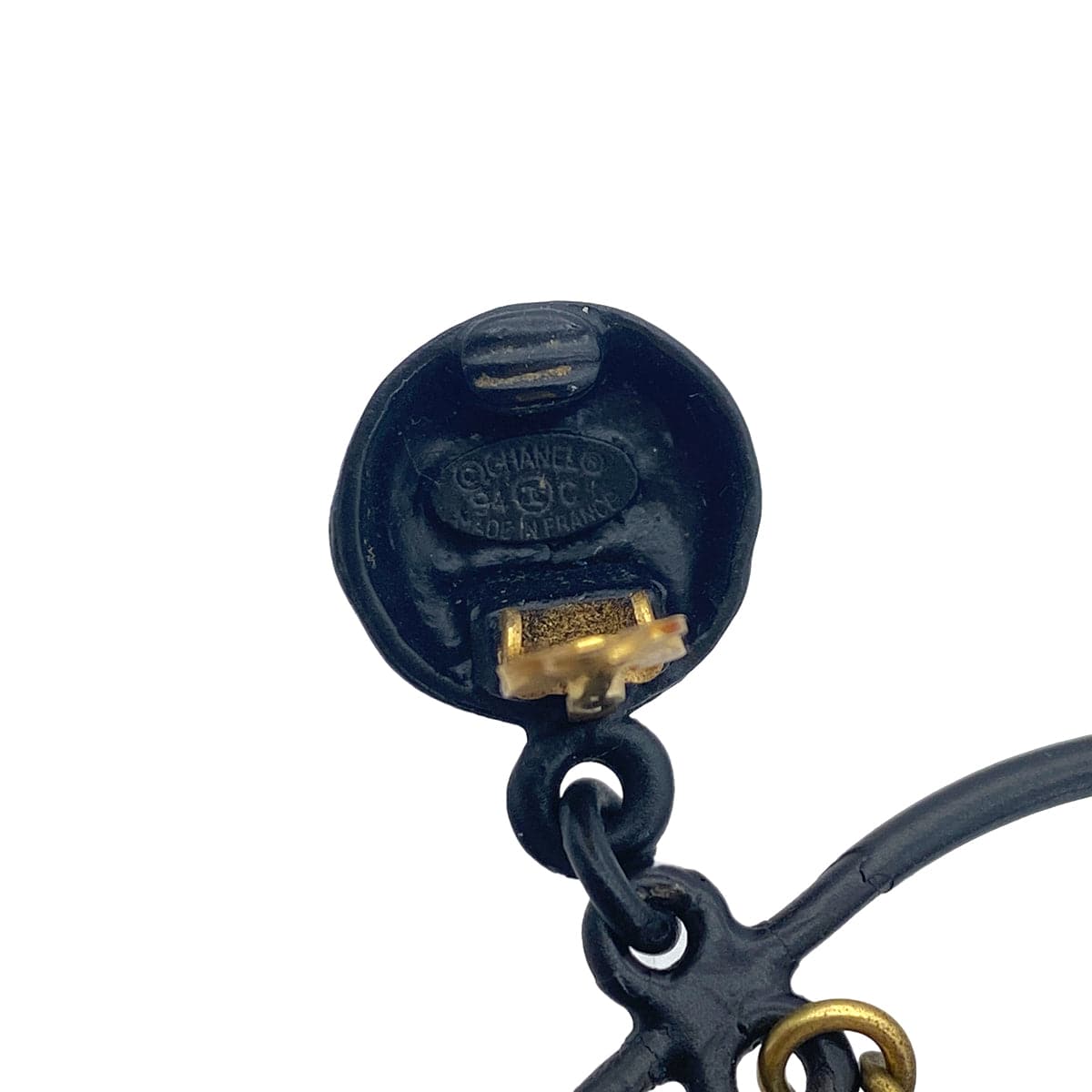 LUXURY PROMISE CHANEL VINTAGE EARRINGS COCOMARK HOOP PERFUME ACCESSORY 94C 90266152