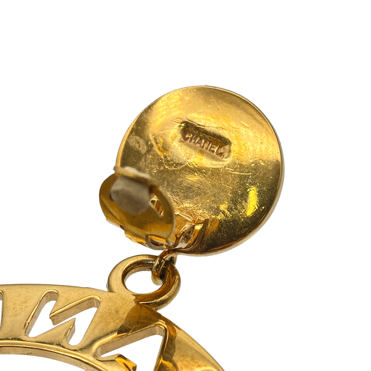 LUXURY PROMISE CHANEL VINTAGE EARRINGS COCOMARK LOGO FAKEPEARL SWING ACCESSORY 90265933