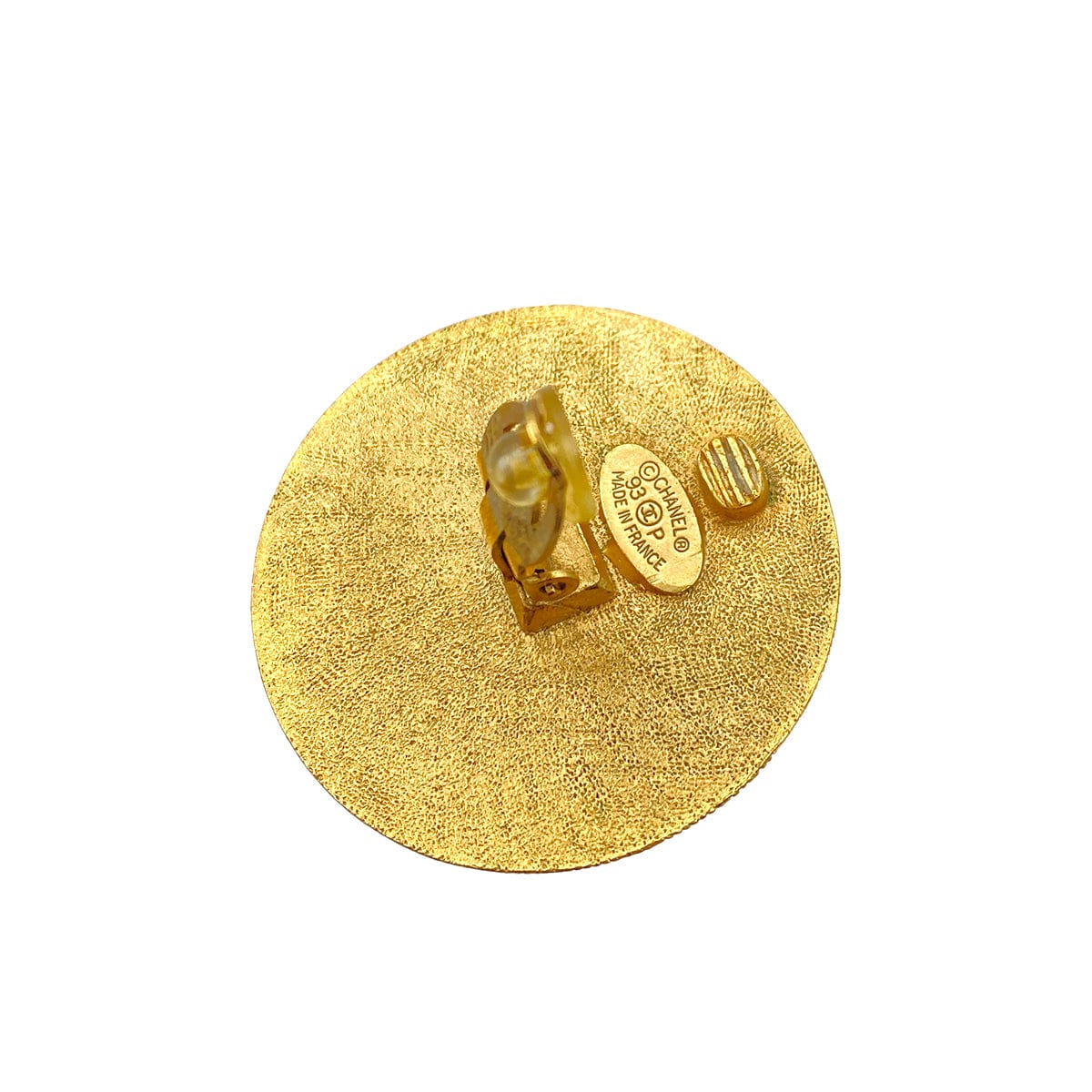 LUXURY PROMISE CHANEL VINTAGE EARRINGS COCOMARK ROUND ACCESSORY 93P 90262840