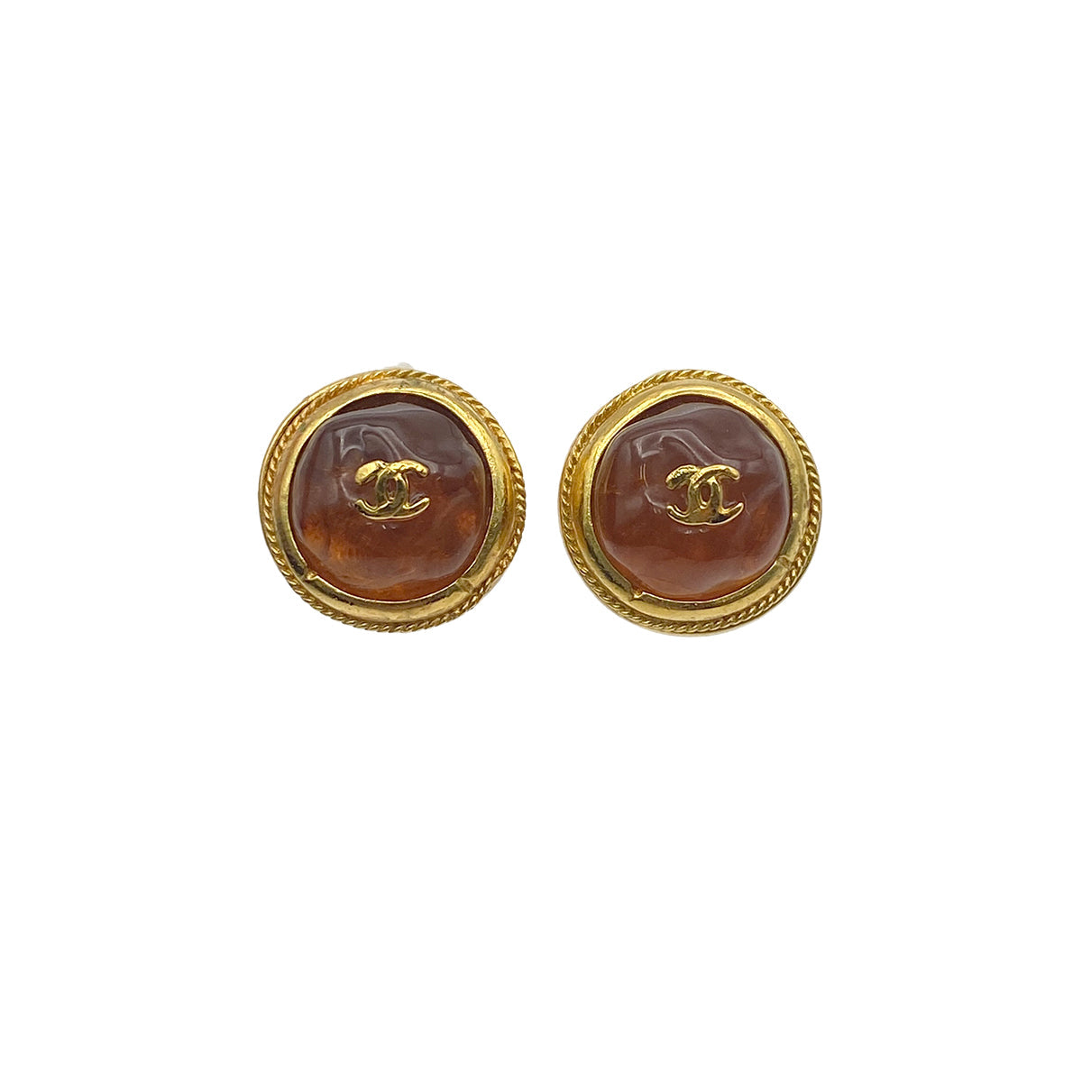 LUXURY PROMISE CHANEL VINTAGE EARRINGS COCOMARK ROUND ACCESSORY 99A 90273903