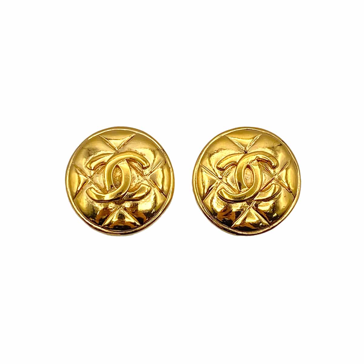 LUXURY PROMISE CHANEL VINTAGE EARRINGS ROUND COCOMARK ACCESSORY 90269639