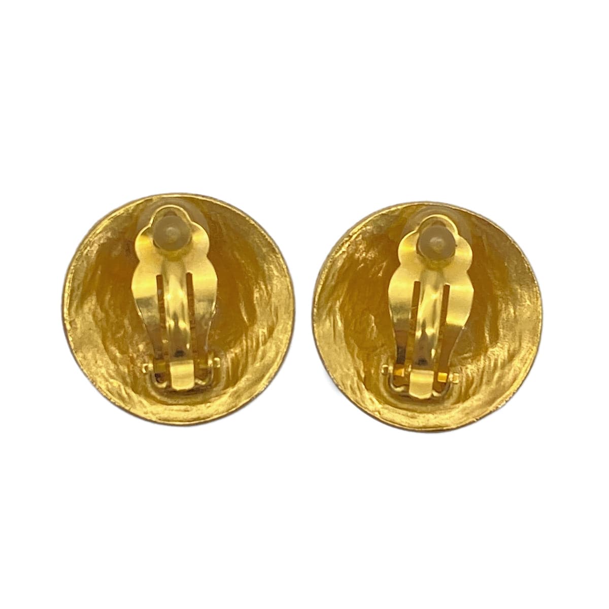 LUXURY PROMISE CHANEL VINTAGE EARRINGS ROUND COCOMARK GOLD ACCESSORY 96A 90269663